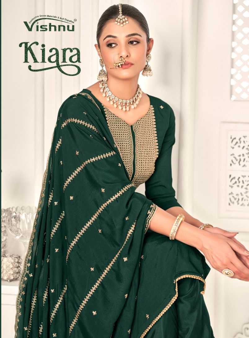 vishnu kiara chinnon silk blooming present new design dress 