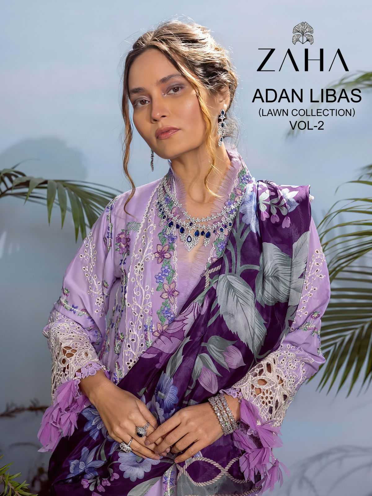 zaha presents adan libas vol 2 ethnic style cambric cotton pakistani salwar suit