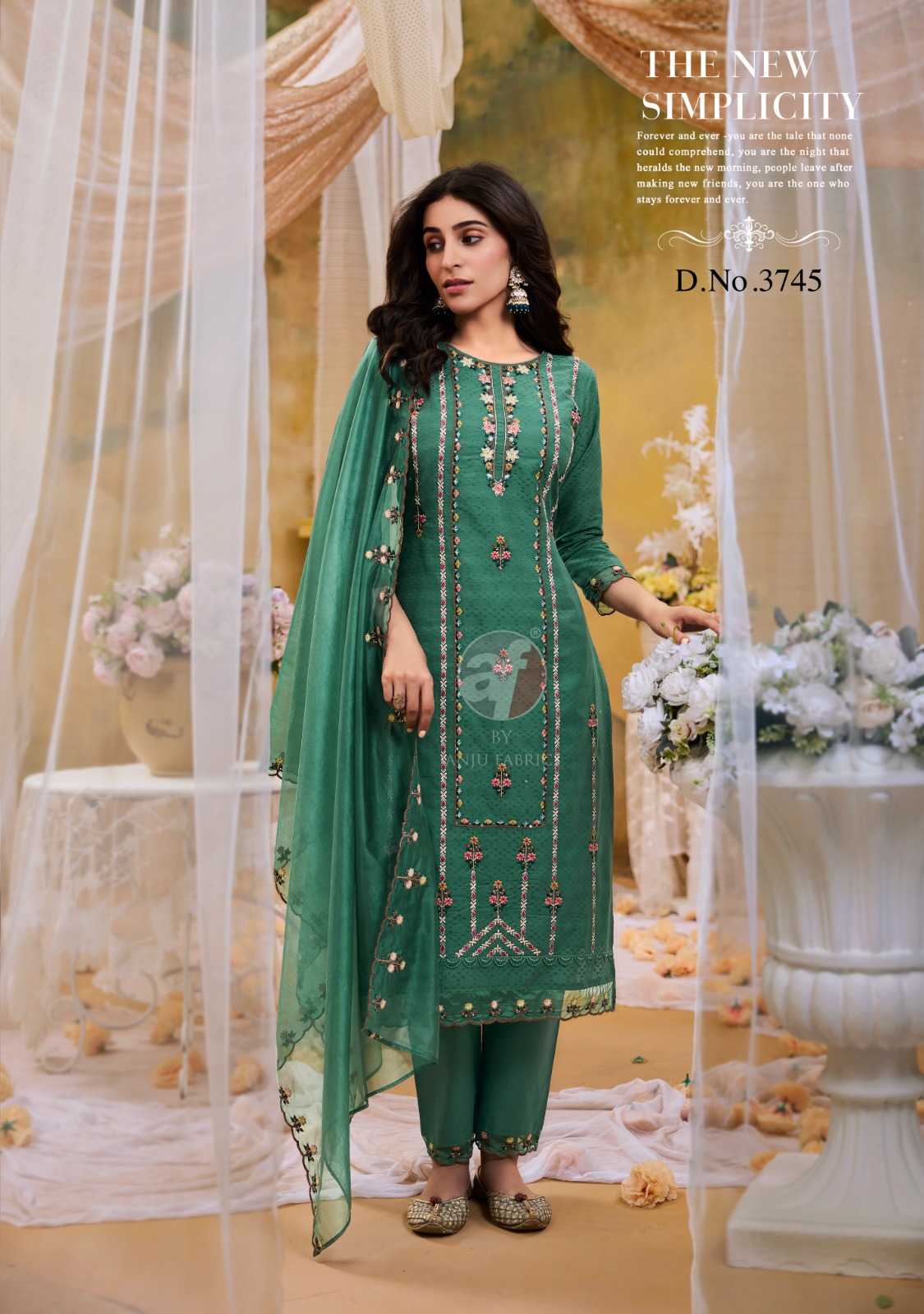 anju fab 3741 to 3745 exclusive design readymade big size salwar suit