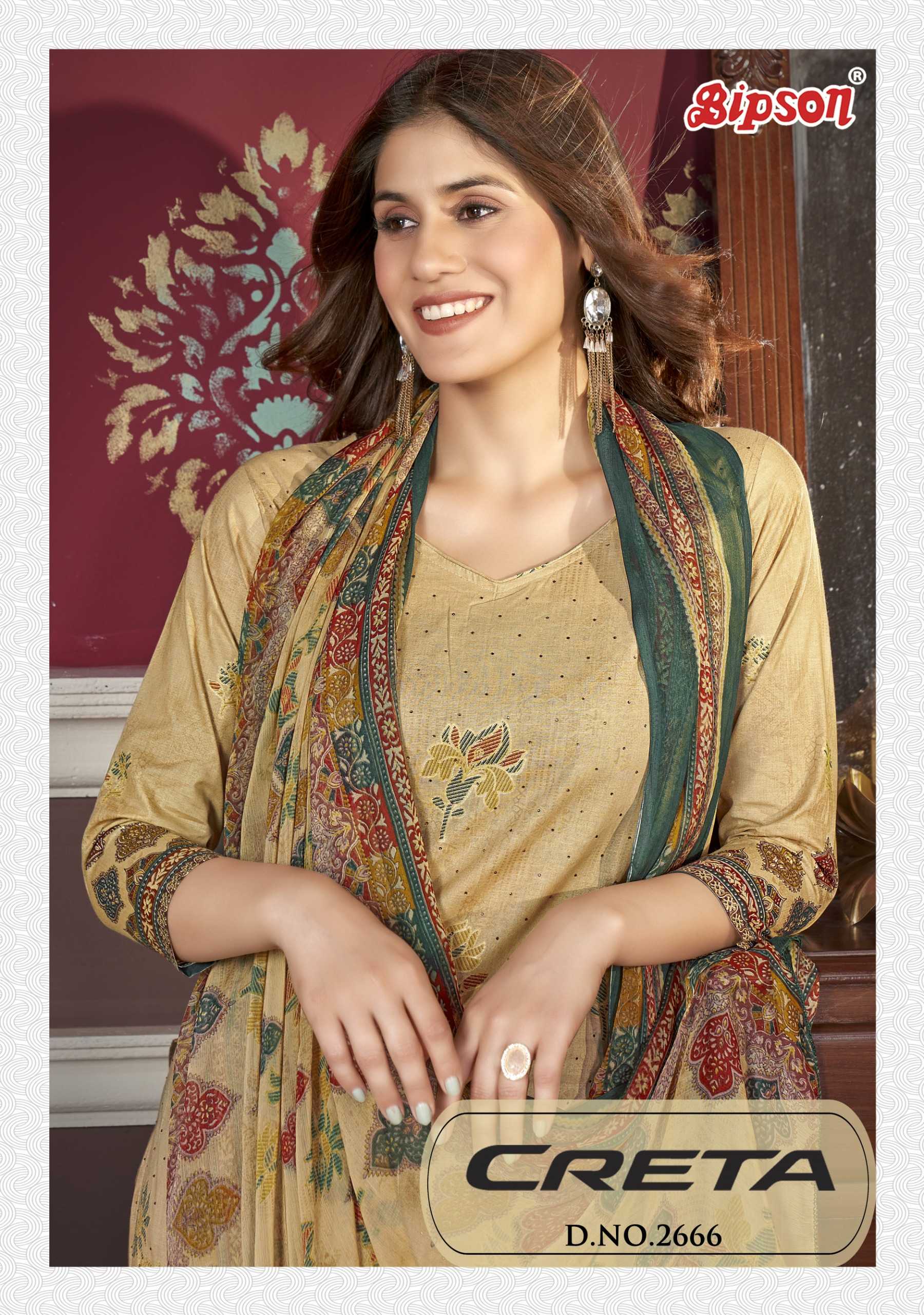 creta 2666 by bipson prints amazing design cotton print salwar kameez material