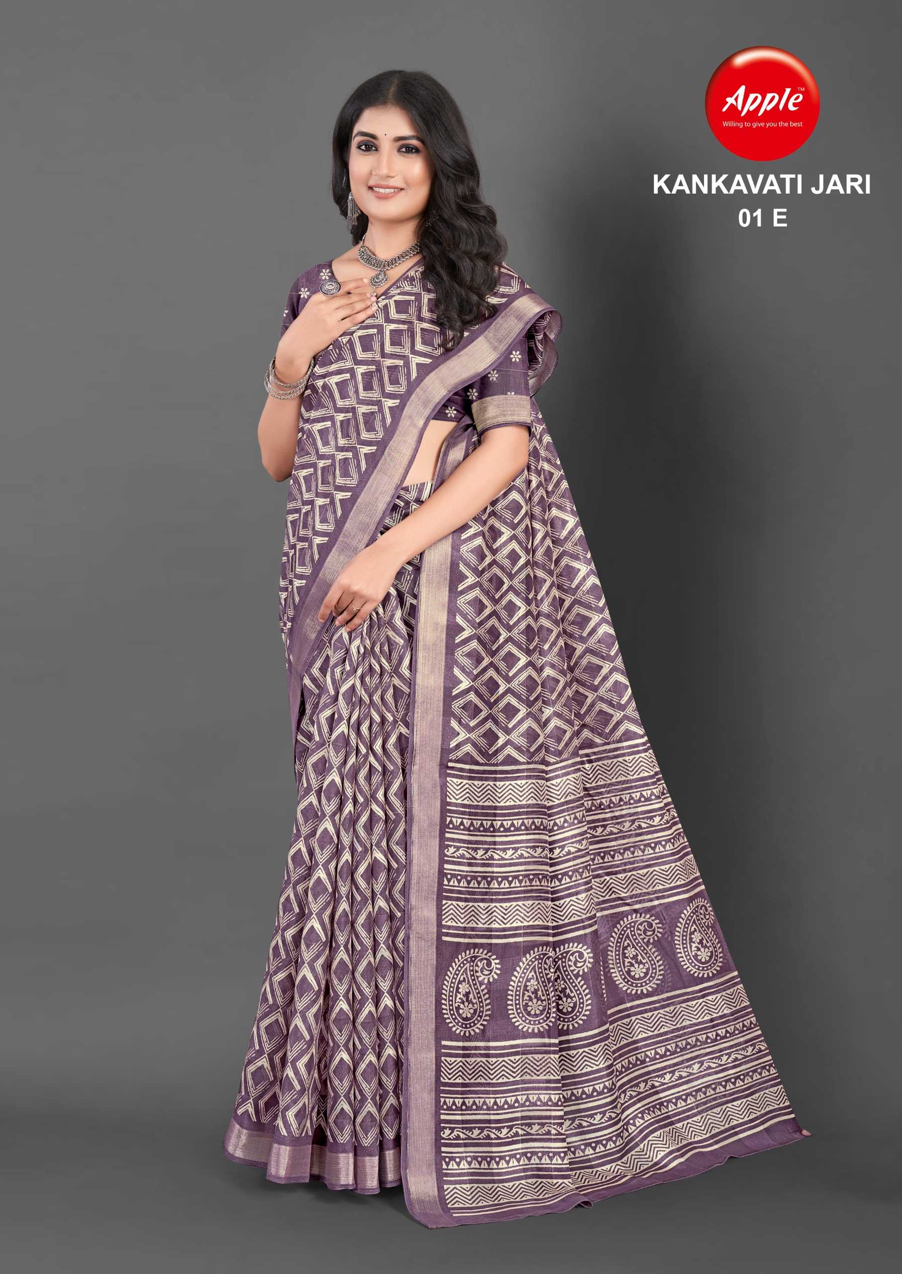 kankavati jari vol 1 by apple stylish 4 colour matching saree exports 