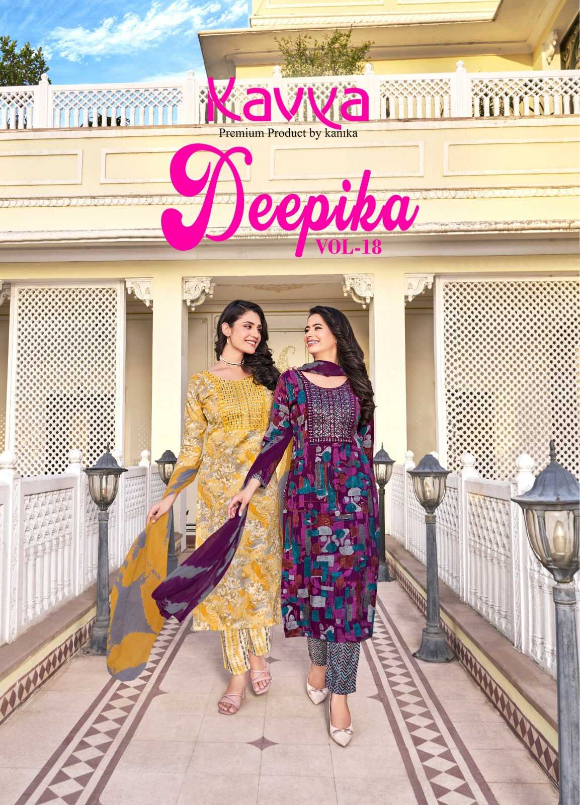 kavya present deepika vol 18 nazleen full stitched designer salwar kameez suit 