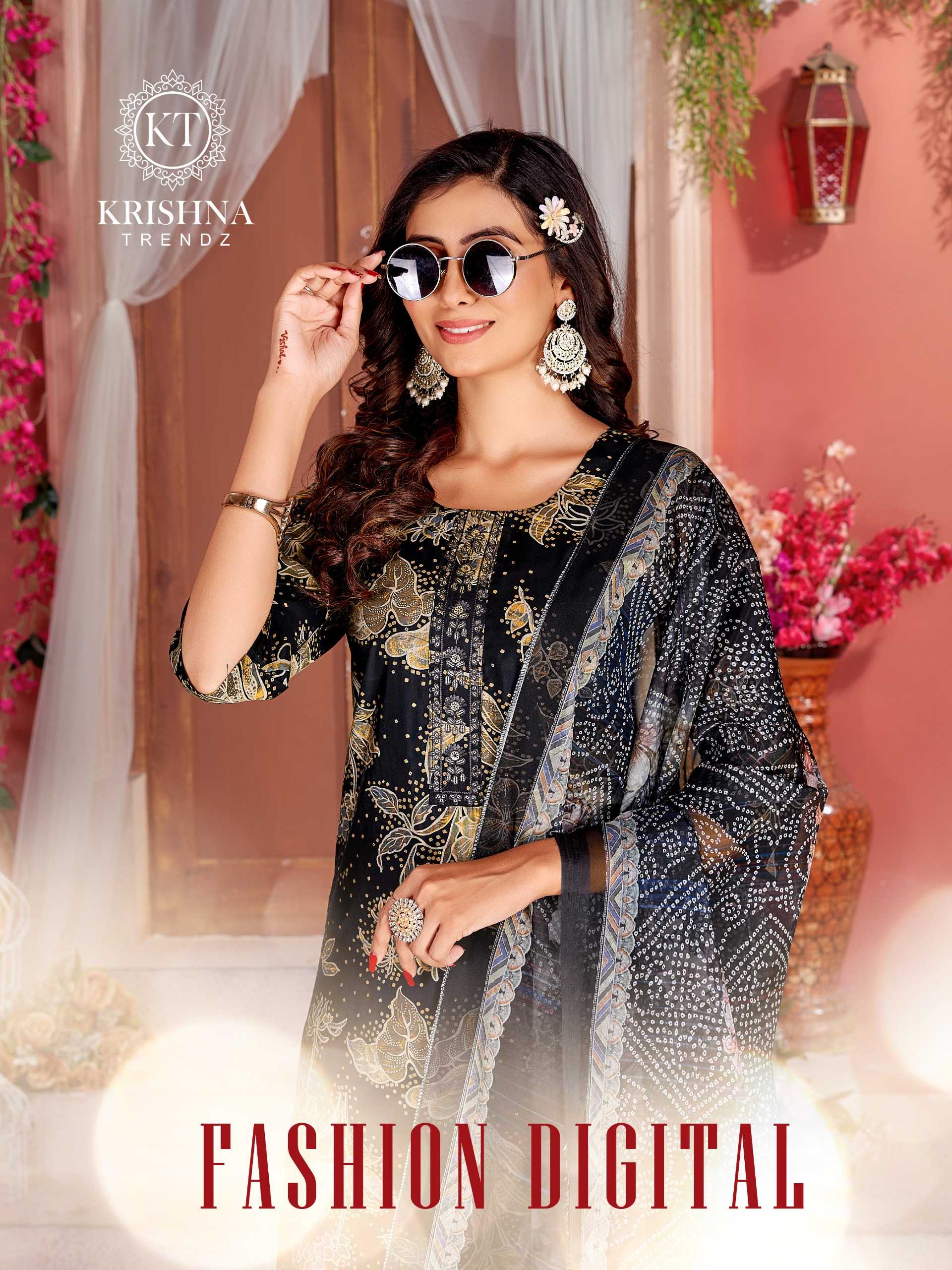 krishna trends fashion digital vol 1 launch readymade modal print casual wear salwar suit 