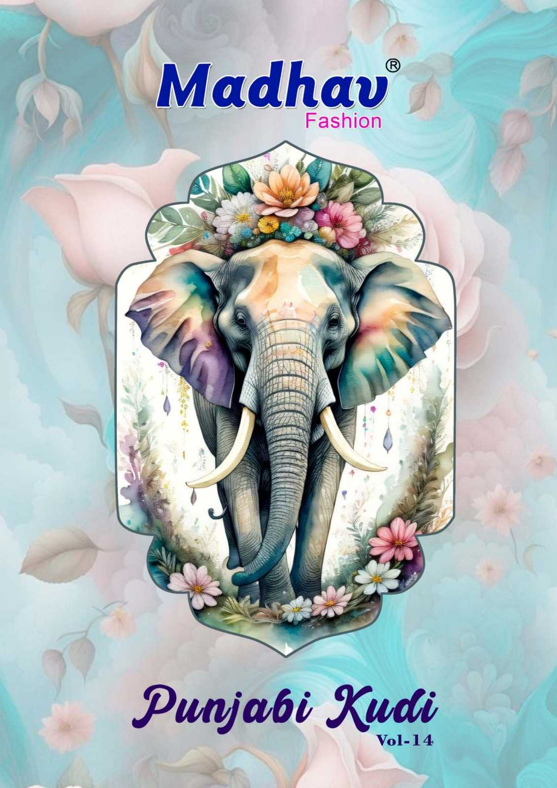 madhav fashion punjabi kudi vol 14 cotton comfortable punjabi salwar suit material 