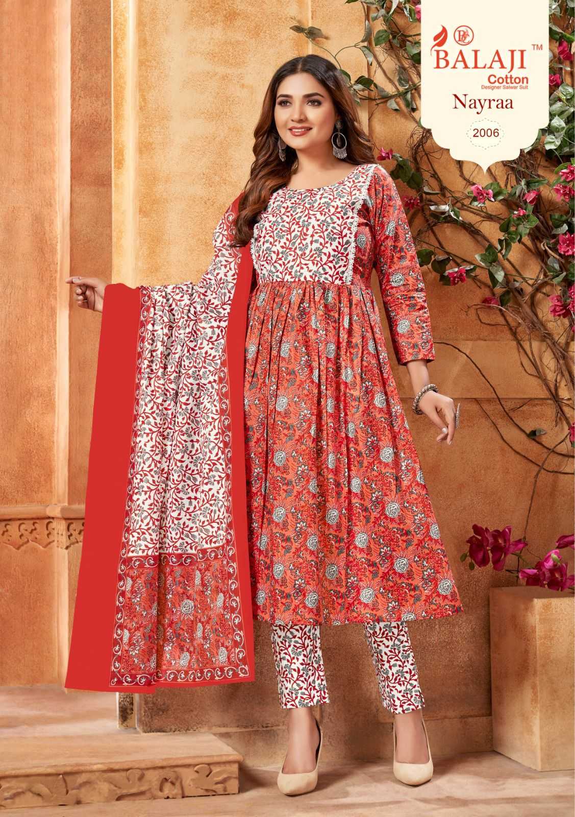 nayraa vol 2 by balaji cotton fancy comfy wear readymade nayra style salwar suit