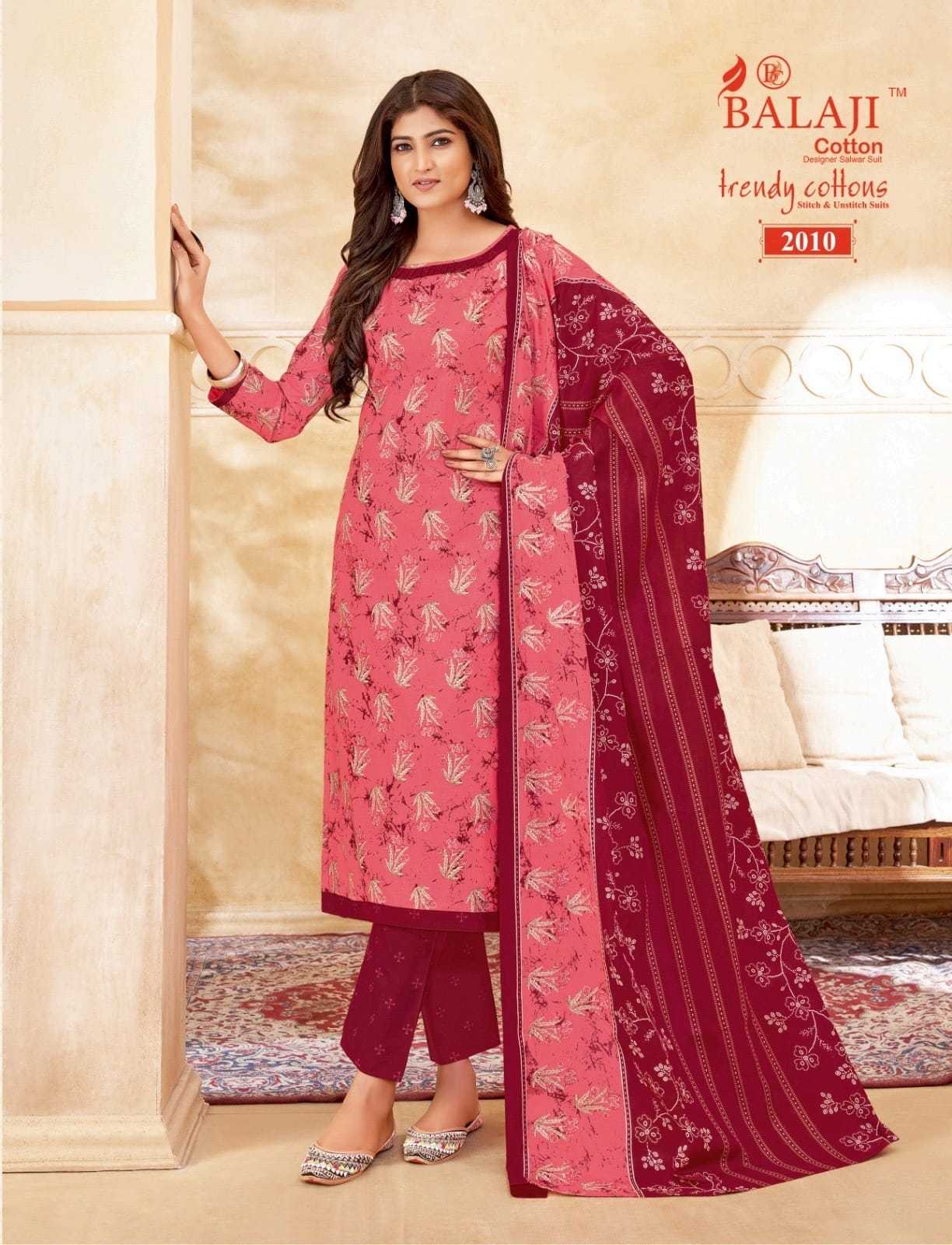  trendy cotton vol  2 by balaji readymade casual wear cotton print salwar kameez 