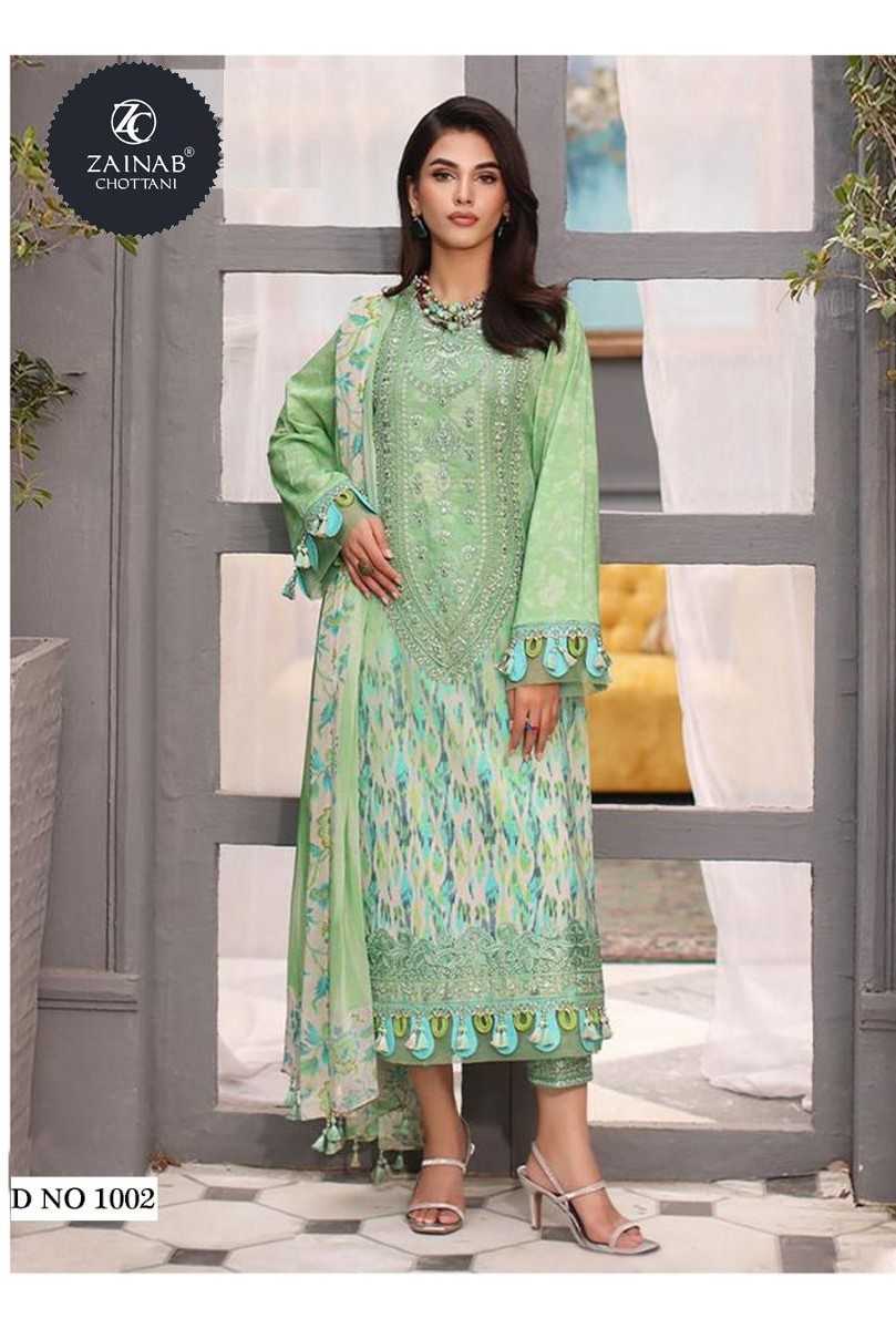 zainab chottani queens vol 13 bollywood style cotton printed pakistani 3pcs salwar suit