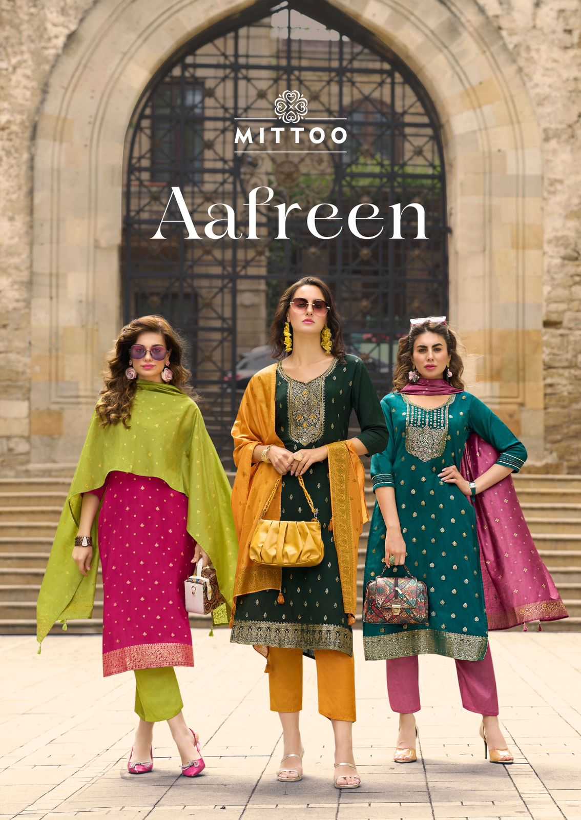 afreen by mittoo traditional wear musline thread work readymade salwar suit