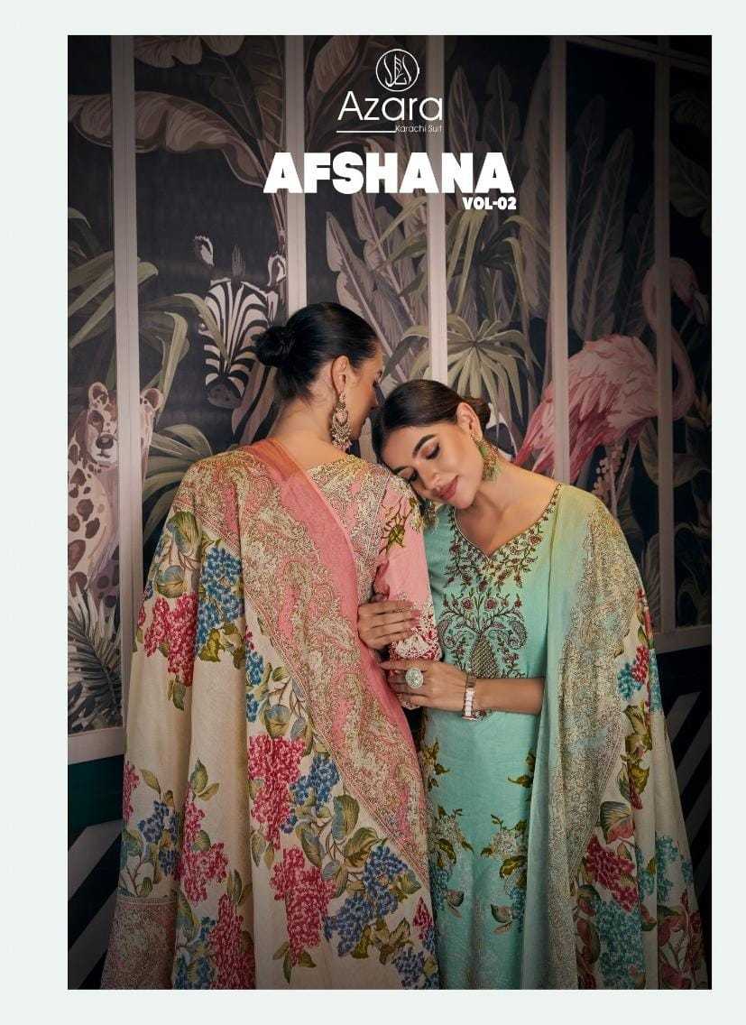 afshana vol 2 by radhika neck embroidery work modern pakistani dress material
