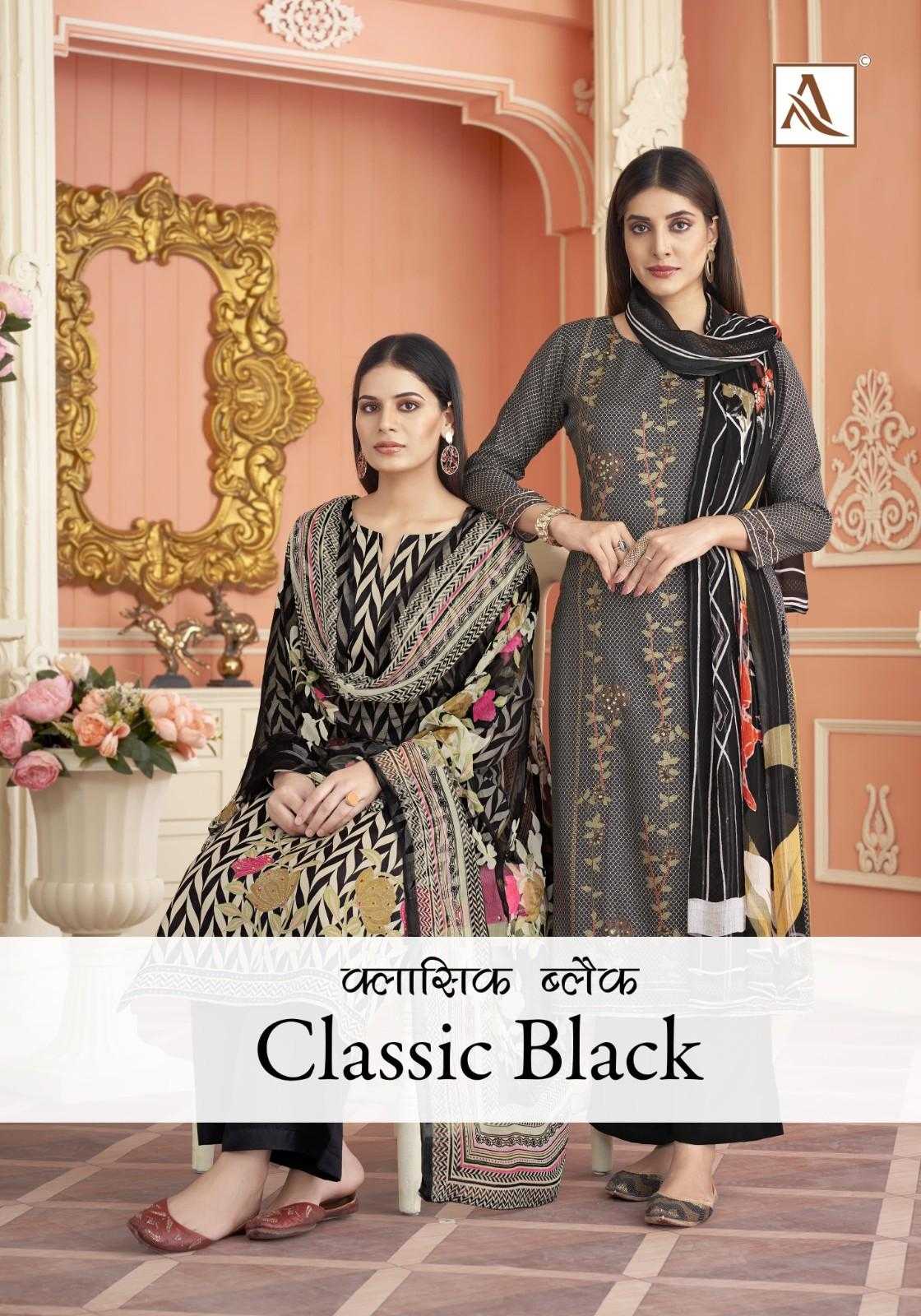 classic black by alok muslin designer pakistani salwar kameez 