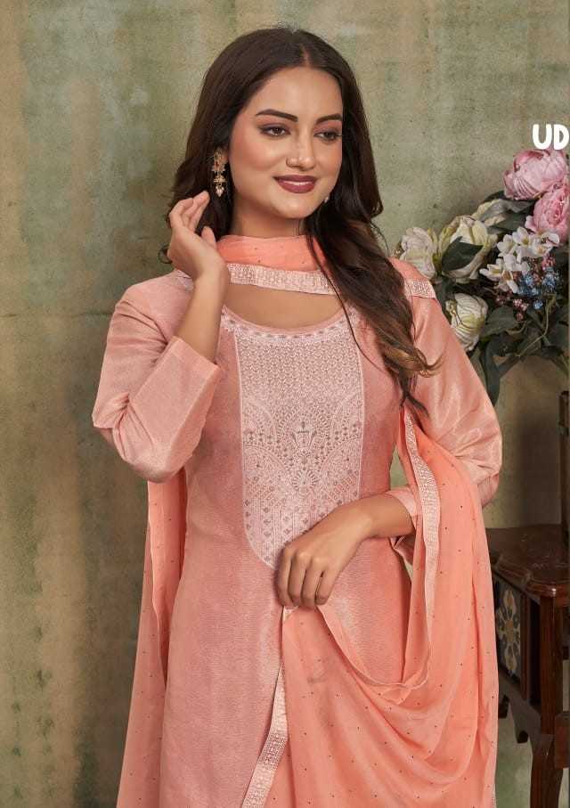fourdots launch udaan fancy simar jacquard lakhnavi work 3pcs drees 