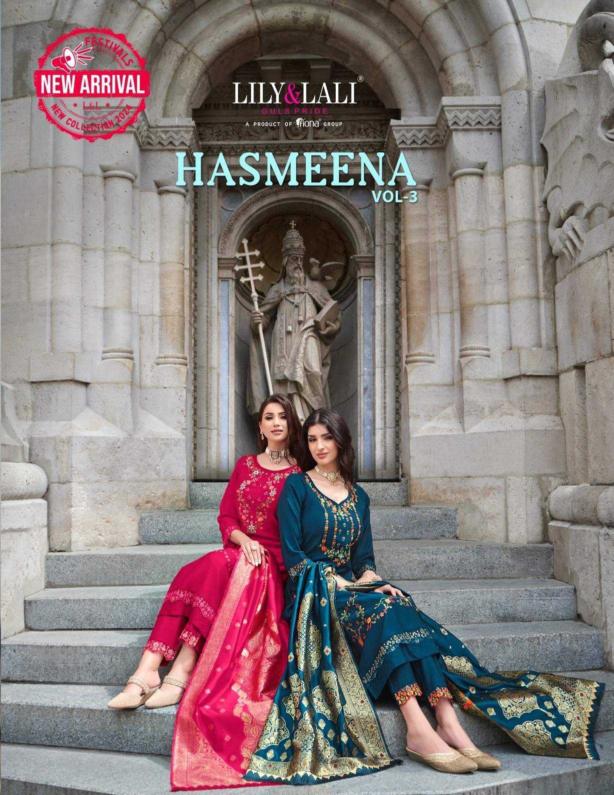 hasmeena vol 3 by lily lali party wear handwork readymade designer salwar suit
