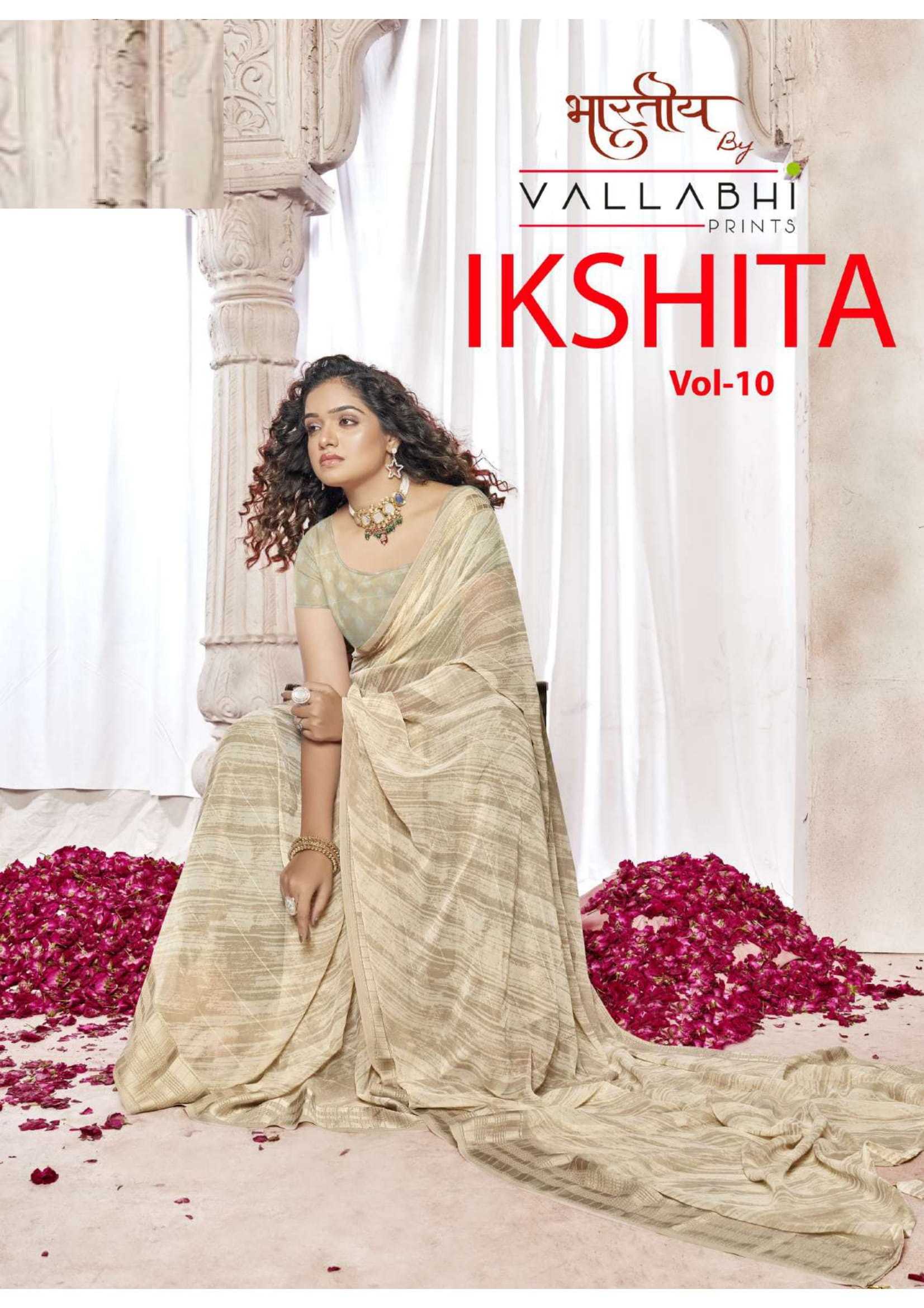 ikshita vol 10 by vallabhi prints georgette comfortable saree 