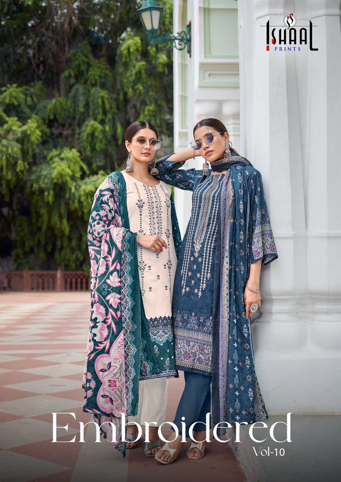 ishaal embroidered vol 10 by ishaal prints lawn hit design pakistani material 