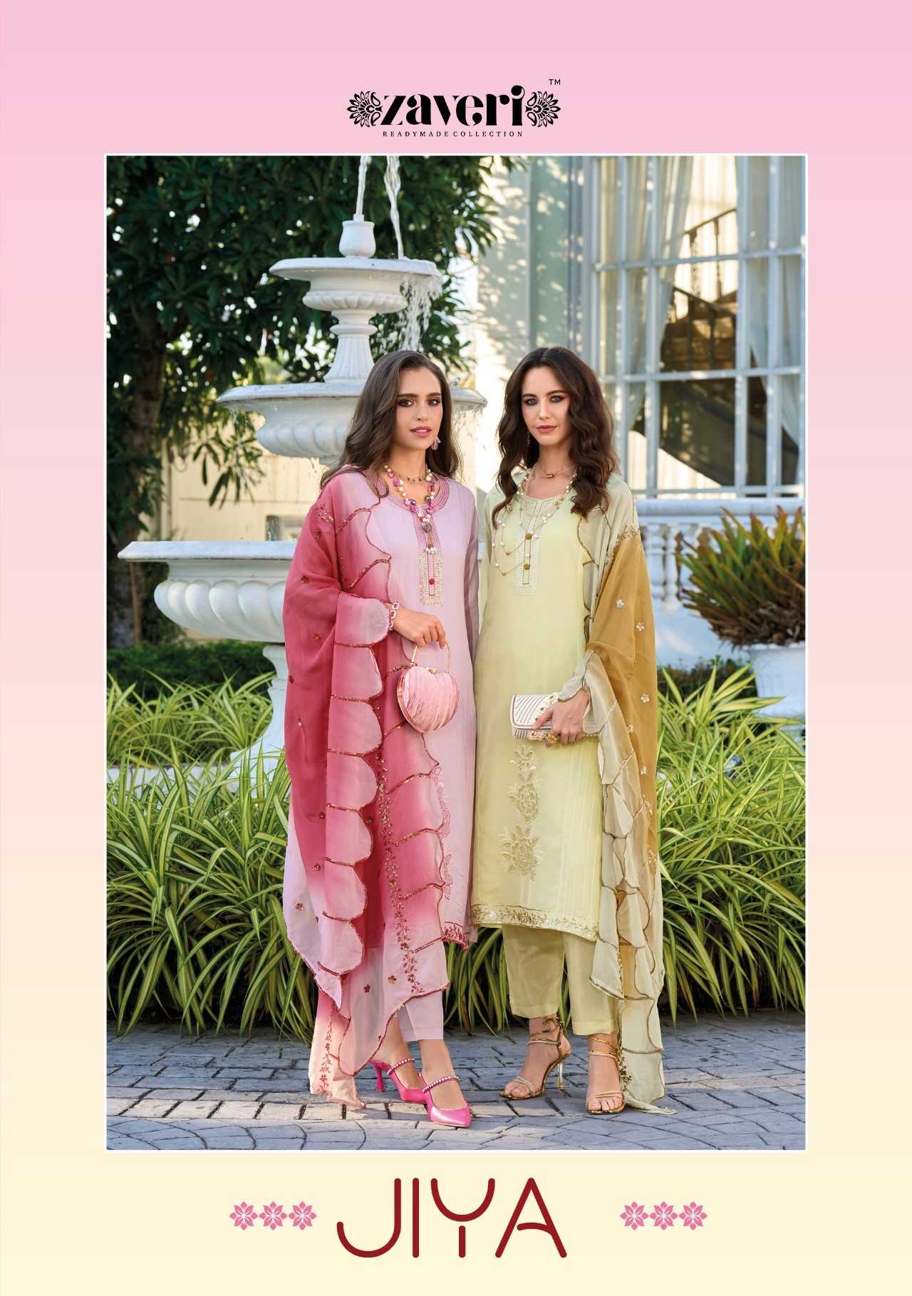 jiya by zaveri organza embroidery work occasion wear full stitch pakistani 3pcs dress