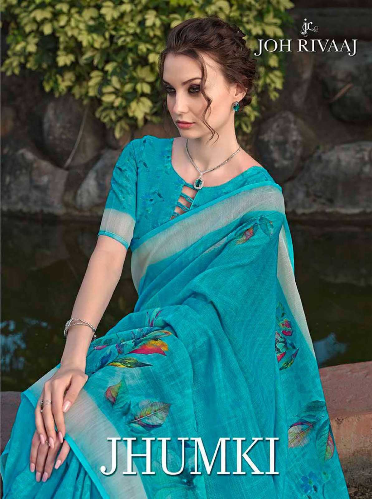 joh rivaaj jhumki 24231-24239 series amazing print saree wholesaler 