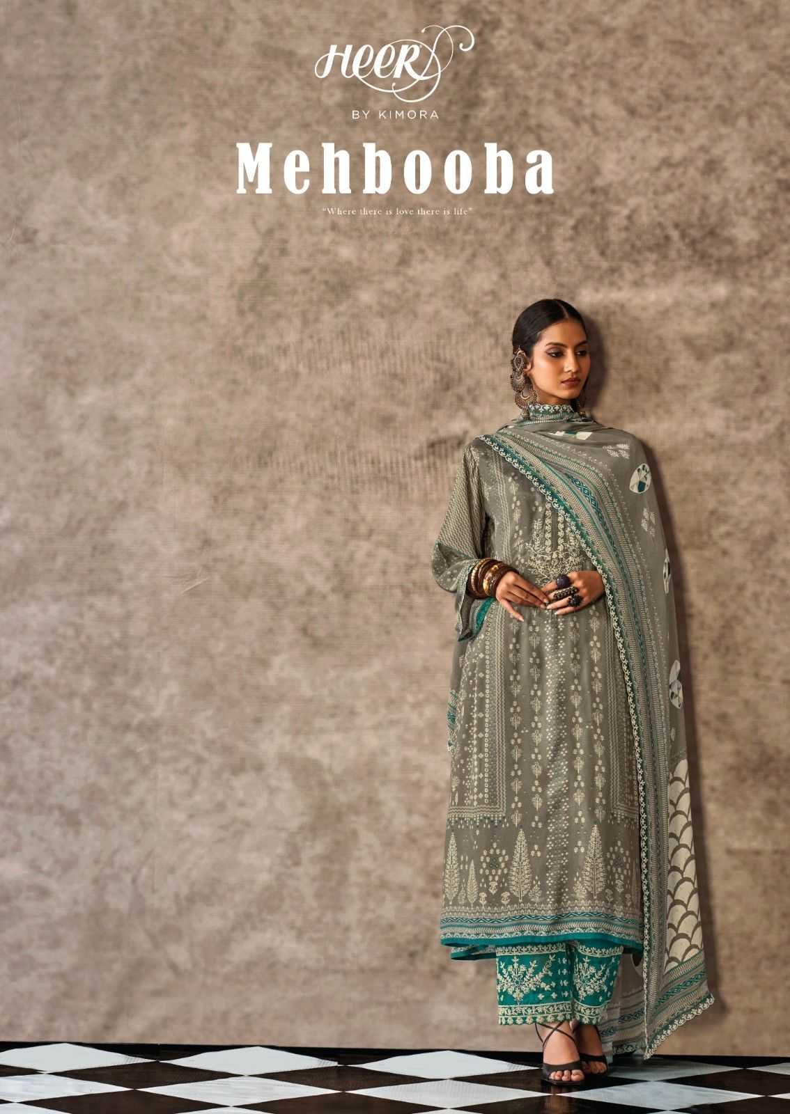 kimora mehbooba muslin print embroidery work modern pakistani salwar suit