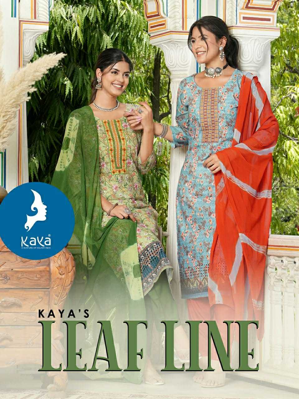 leaf line by kaya readymade chicken digital print stylish big size salwar suit 