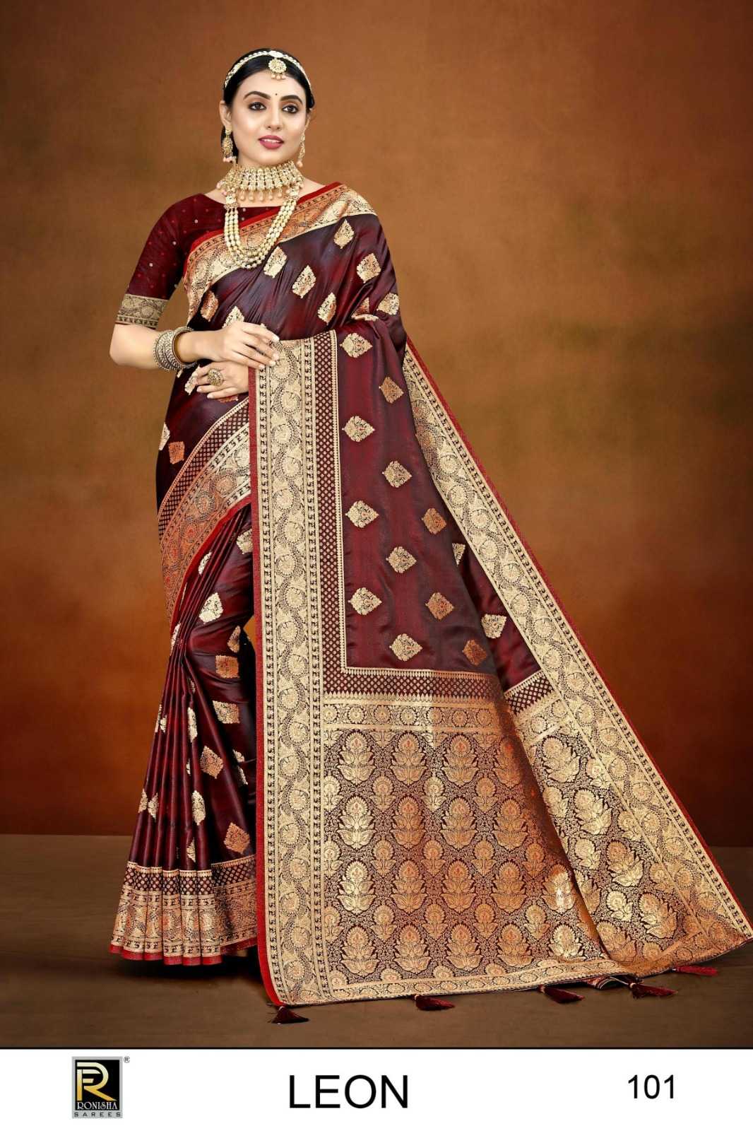 LEON BY RANJNA SAREE BANARASI SILK PREMIUM FABRICS SUPER HIT COLLECTION SAREES