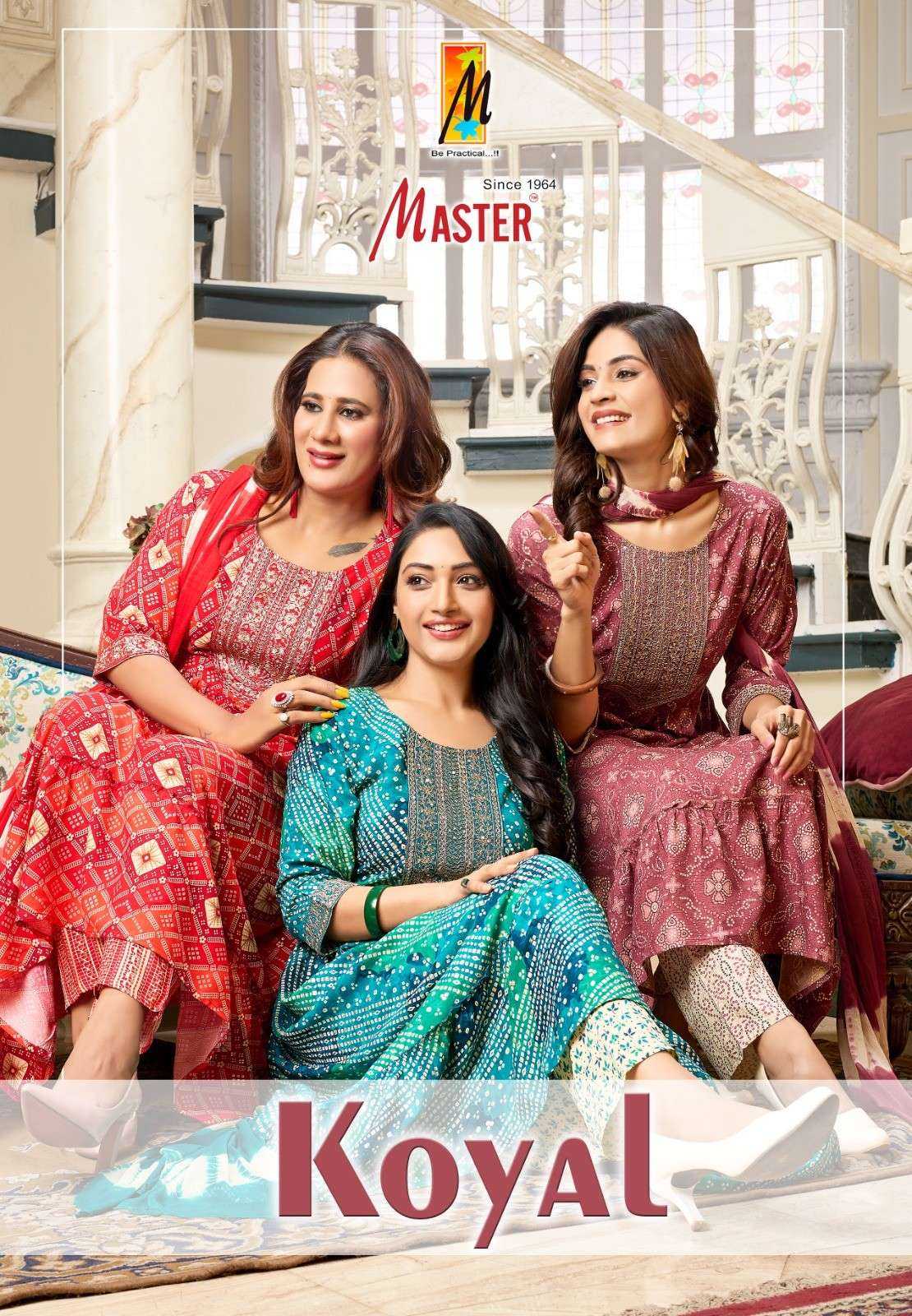 master koyal rayon readymade foil print casual wear salwar suit 