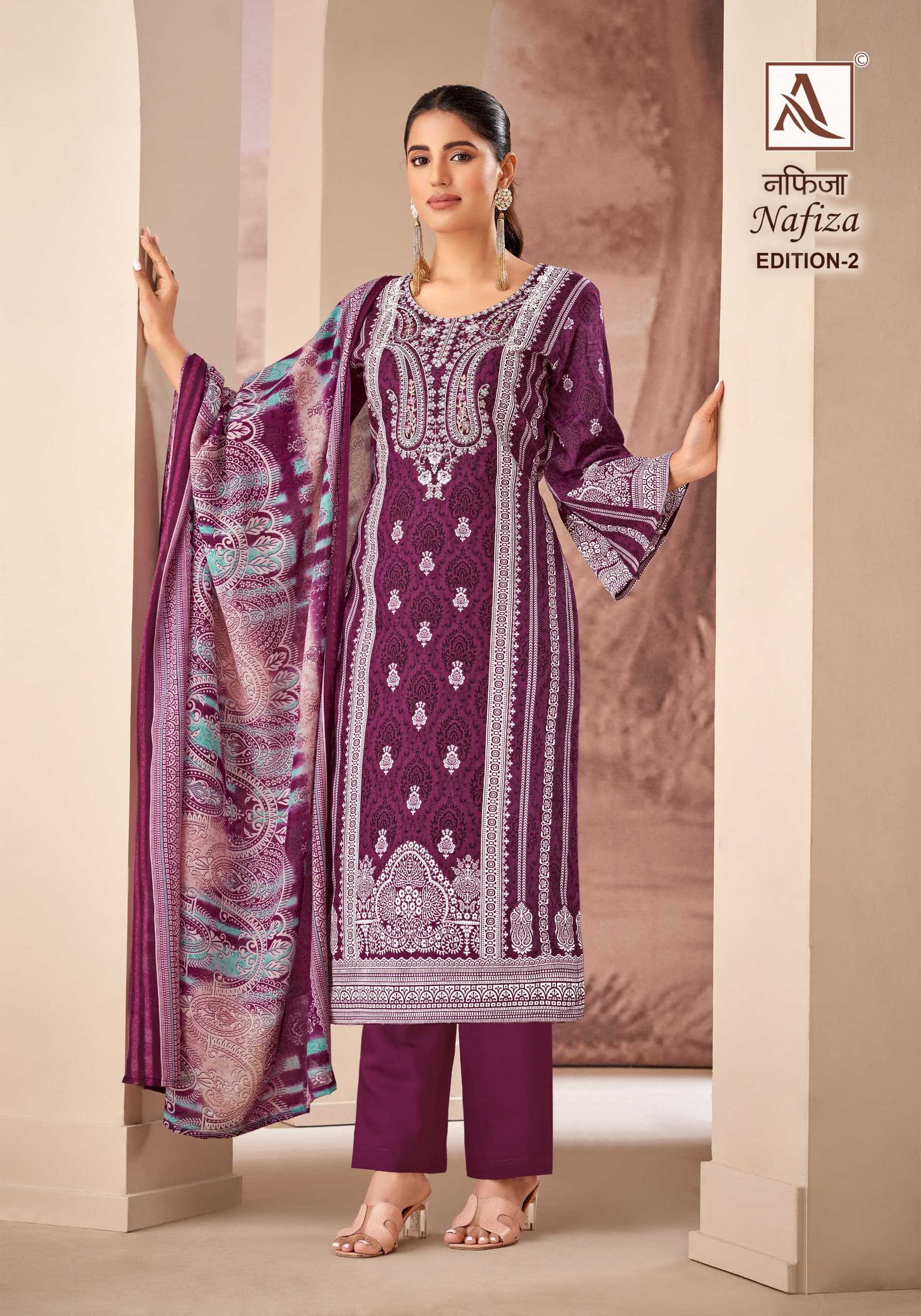 nafisa vol 2 by alok cotton pakistani print salwar kameez material 