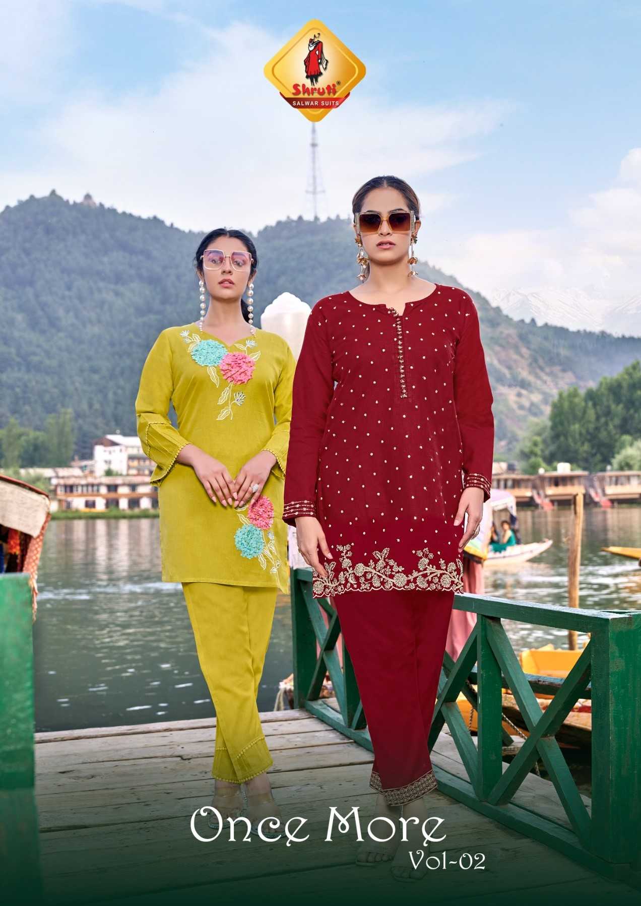 once more vol 2 by shruti unique designs cotton full stitch co-ord set 