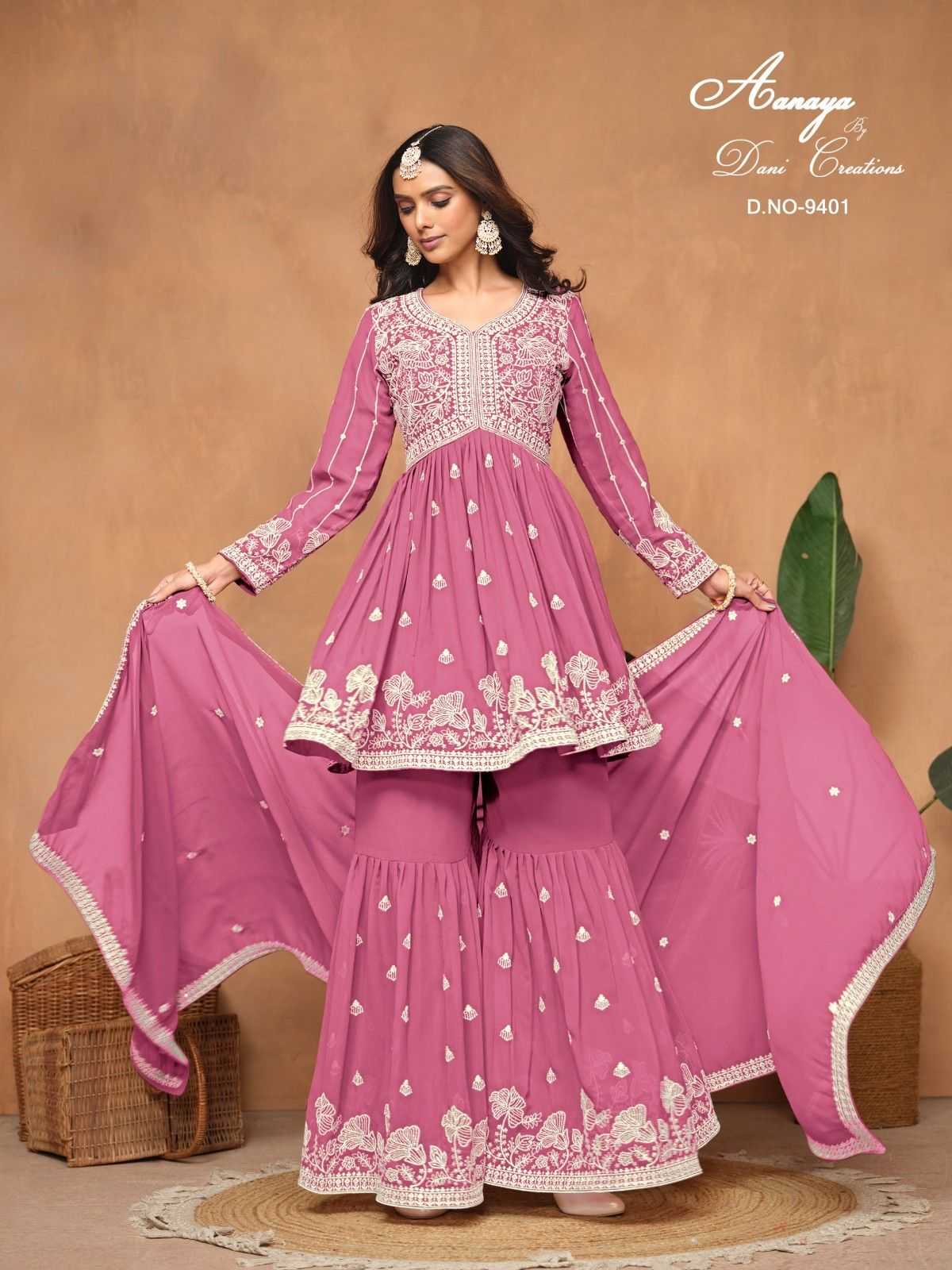 pr aanaya vol 194 super hit design plazzo style salwar suits