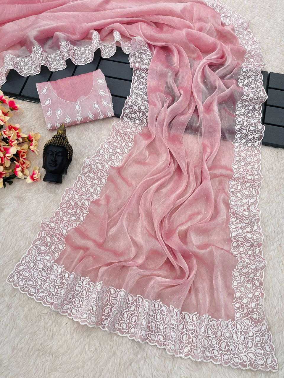 pr ds 678 exclusive party wear zimi chu stone work saree supplier 