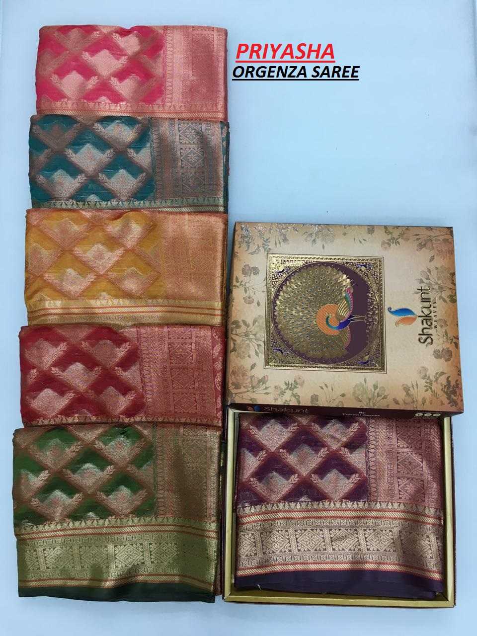 priyasha by shakunt beautiful organza saree with blouse