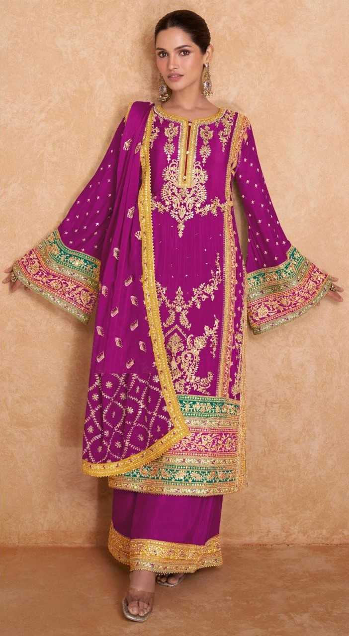 ramsha 1174 party wear chinon embroidery work readymade pakistani 3pcs dress