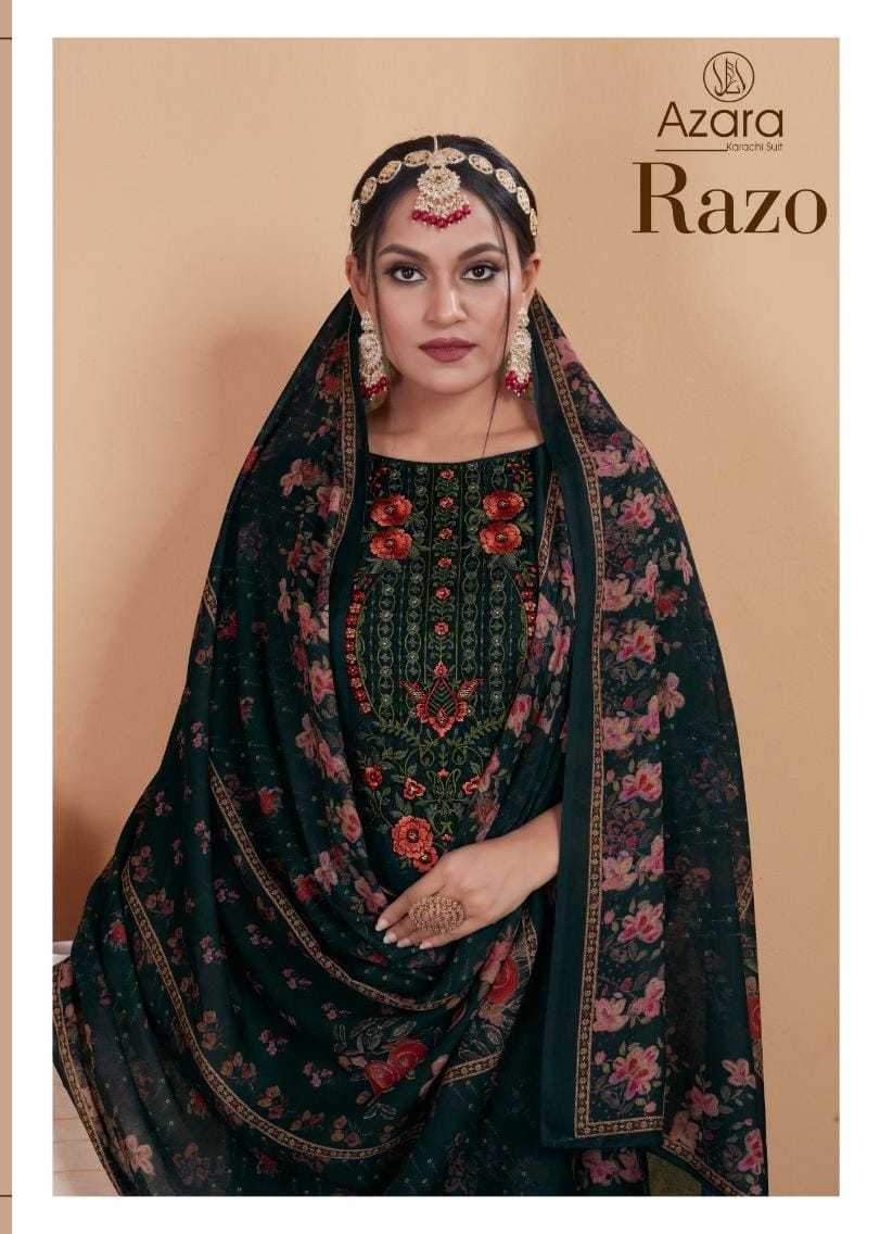 razo by radhika muslin digital print embroidery work pakistani dress material
