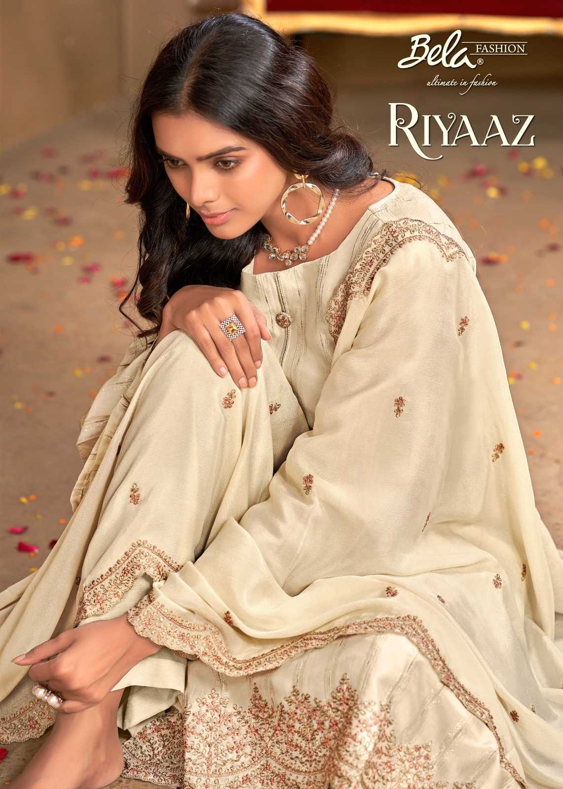 riyaaz by bela kitkat silk traditional wear stylish dress material 