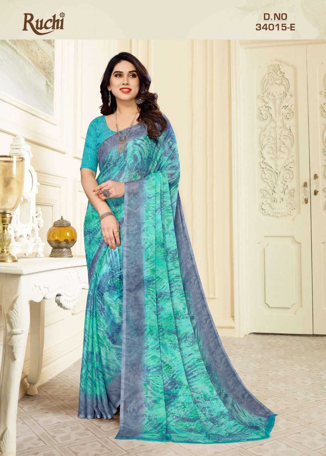 ruchi sarees star chiffon lehriya vol 15 beautiful colour printed saree supplier