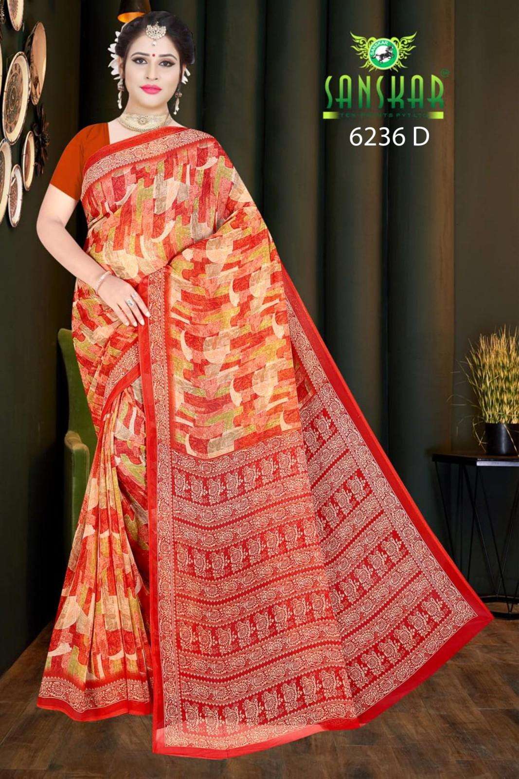 sanskar tex prints pallavi cde georgette regular wear fancy saree supplier 