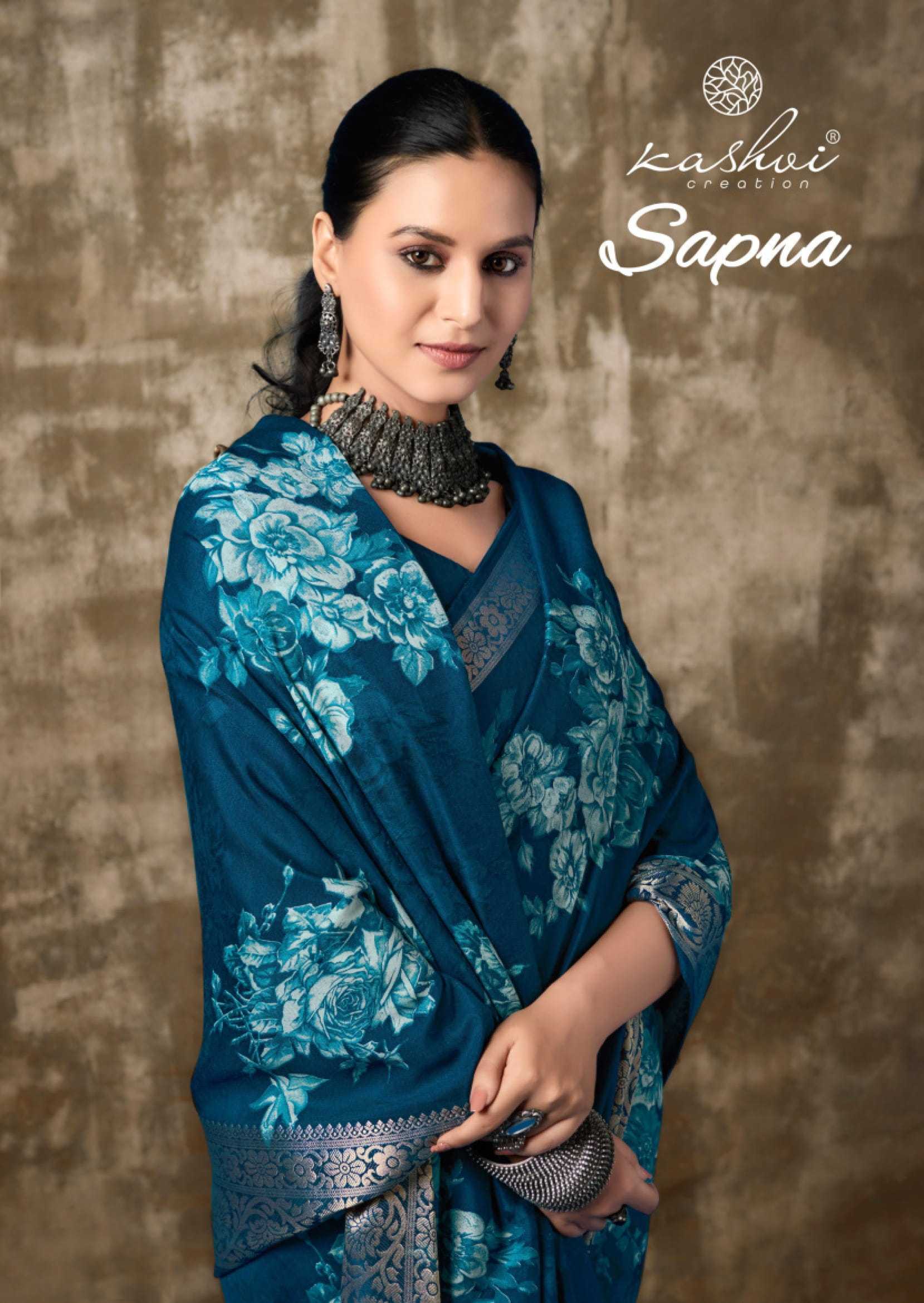 sapna by kashvi creation muslin silk elegant style saree with blouse 