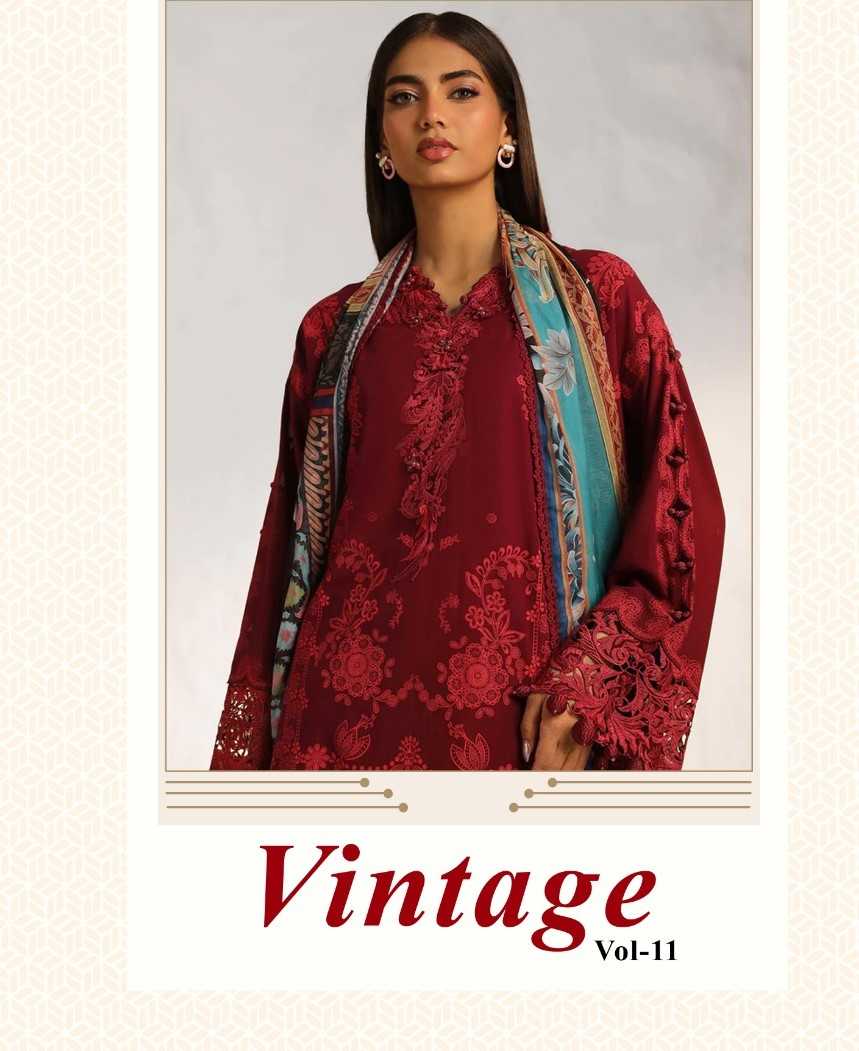 sharaddha vintege vol 11 lawn model pakistani salwar kameez 