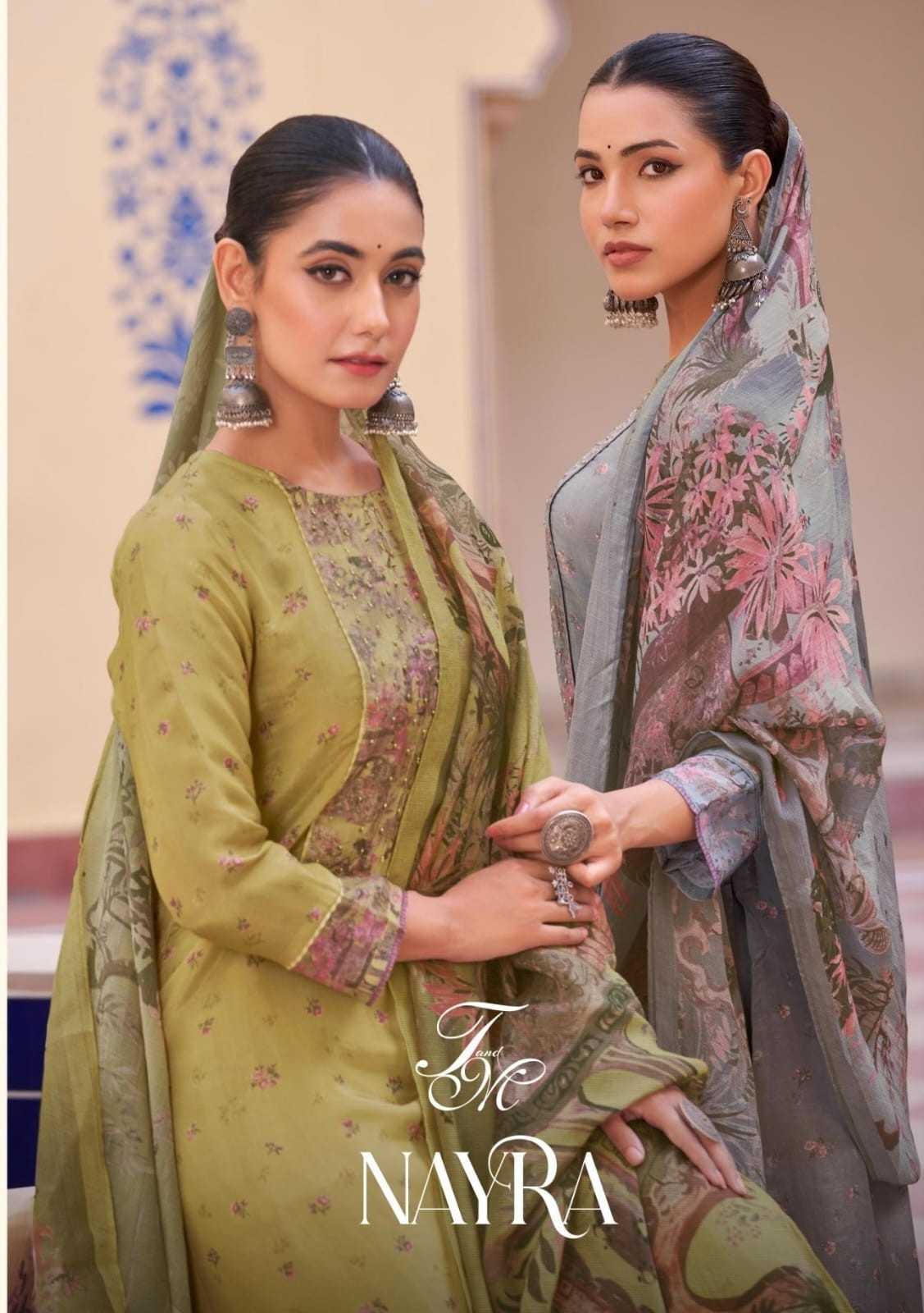 t&m nayra simmer tissue hit design hand work modern pakistani salwar suit 