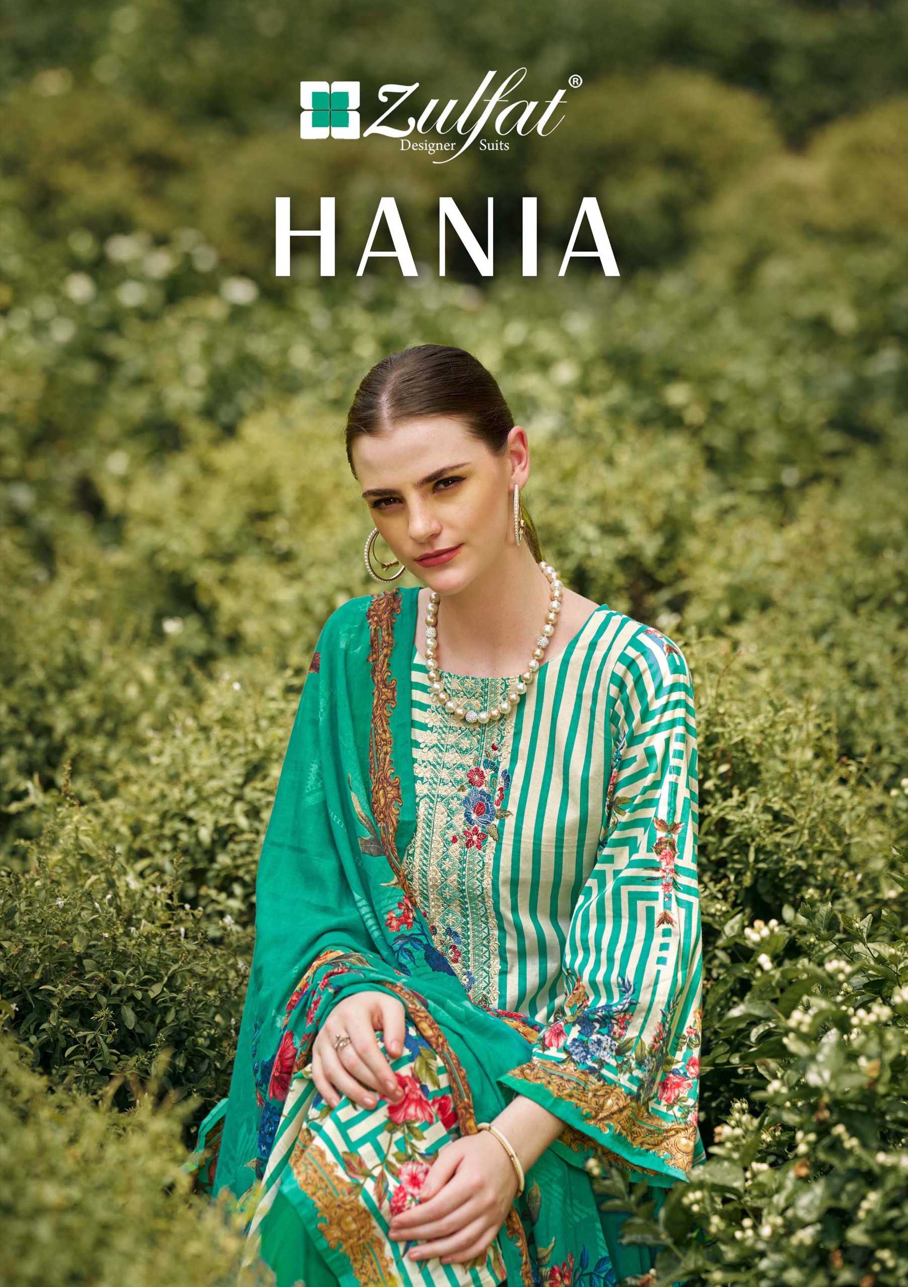 zulfat designer hania embroidery work new design simple pakistani salwar kameez