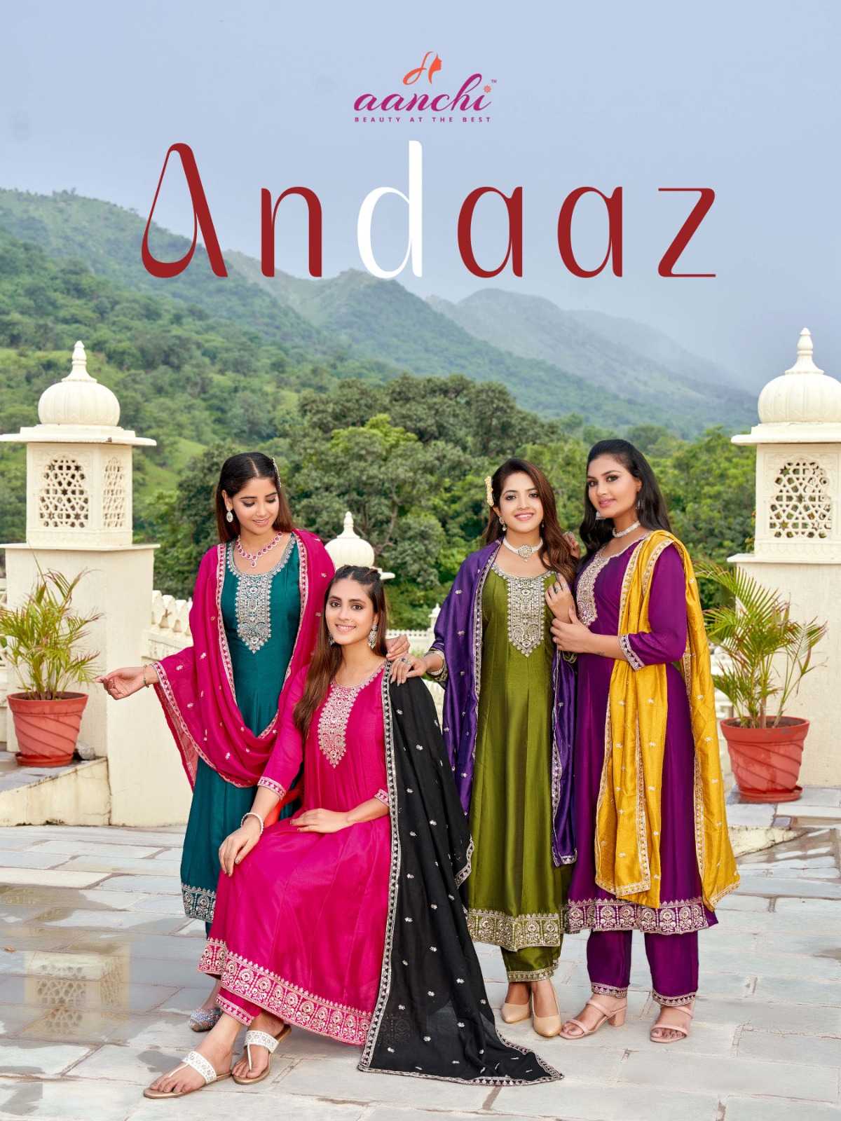 aanchi andaaz vichitra flair kali readymade stylish salwar kameez 