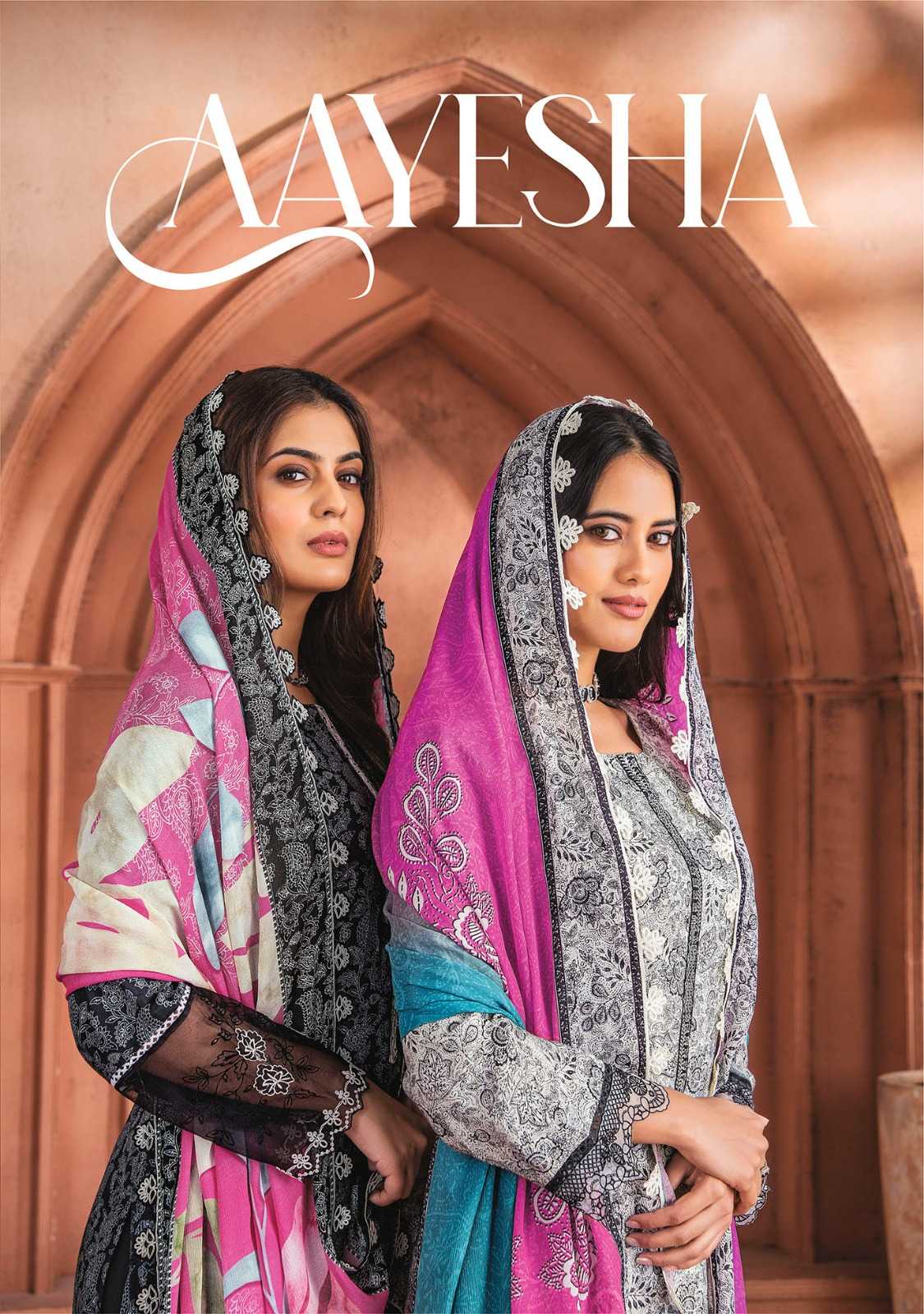 aayesha by glossy muslin digital print modal pakistani dress material 