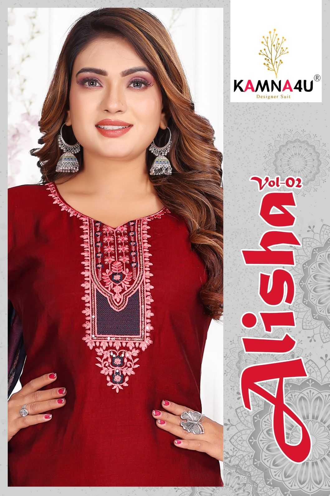 alisha vol 2 by kamna4u cotton print readymade pretty look 3pcs dress