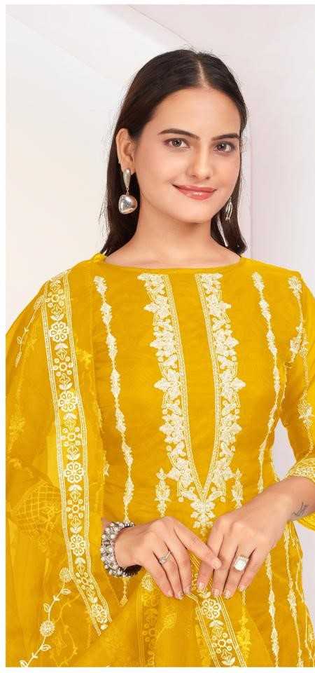 alzohaib 1011 organza casual wear pakistani suits for women