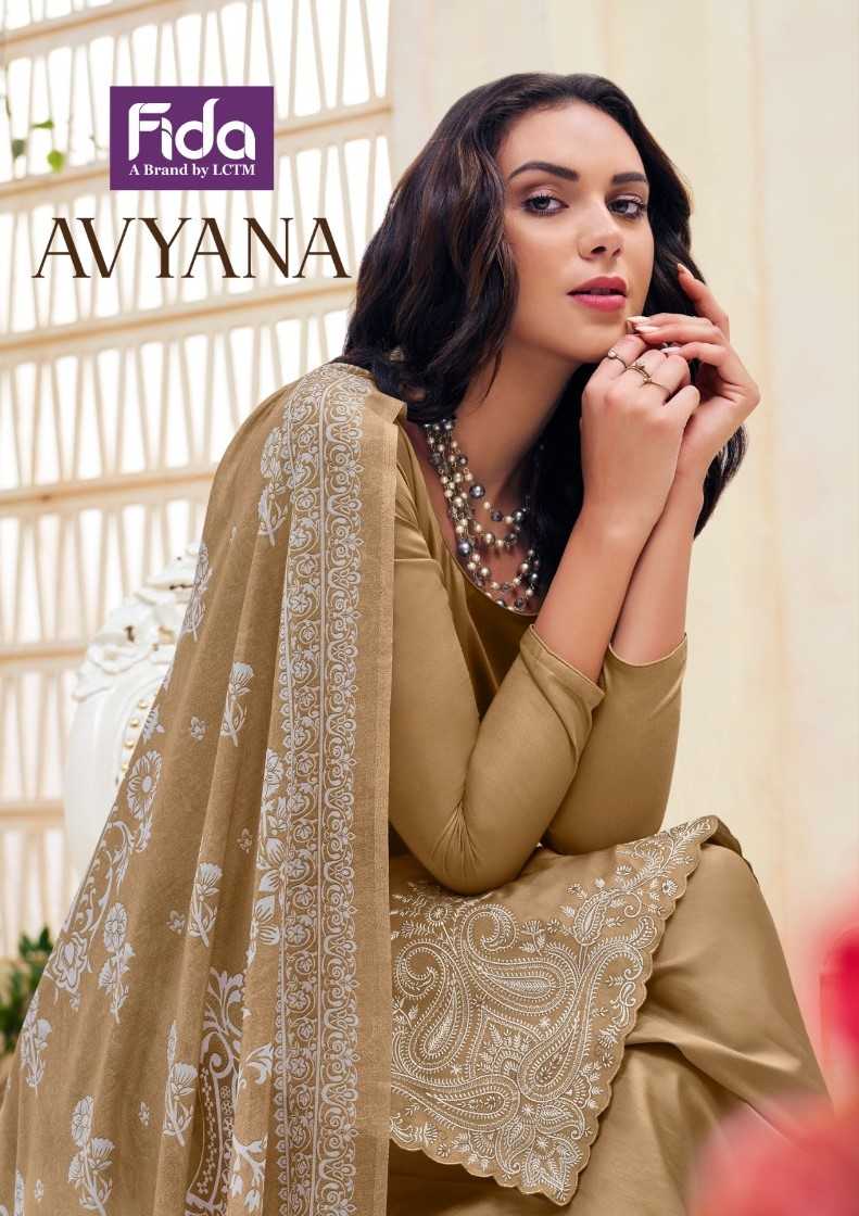 avyana by fida cotton satin solid design dress material supplier 