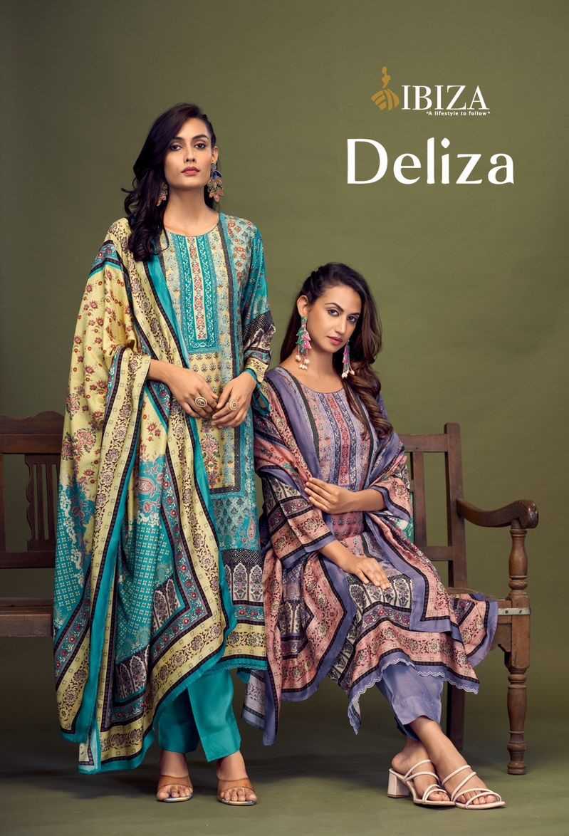 deliza by ibiza bemberg muslin pakistani digital print suits