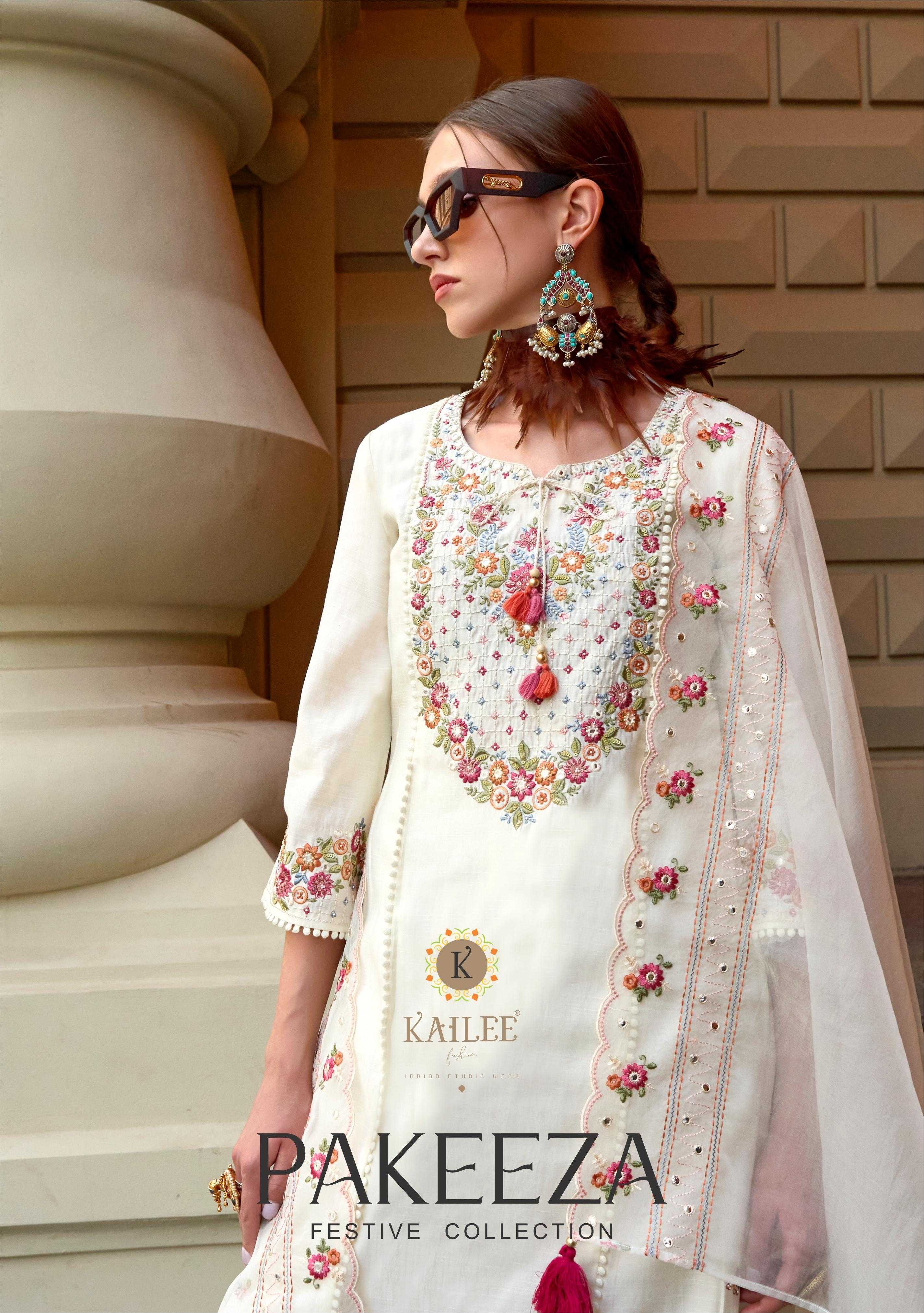kailee fashion pakeeza viscose designer hand & mirror work trendy pakistani suits collection