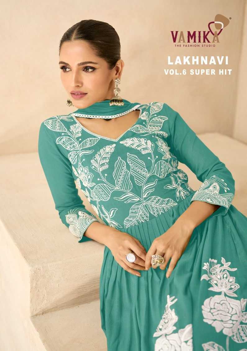 lakhnavi vol 6 super hit 2 by vamika rayon full stitch good salwar suits online