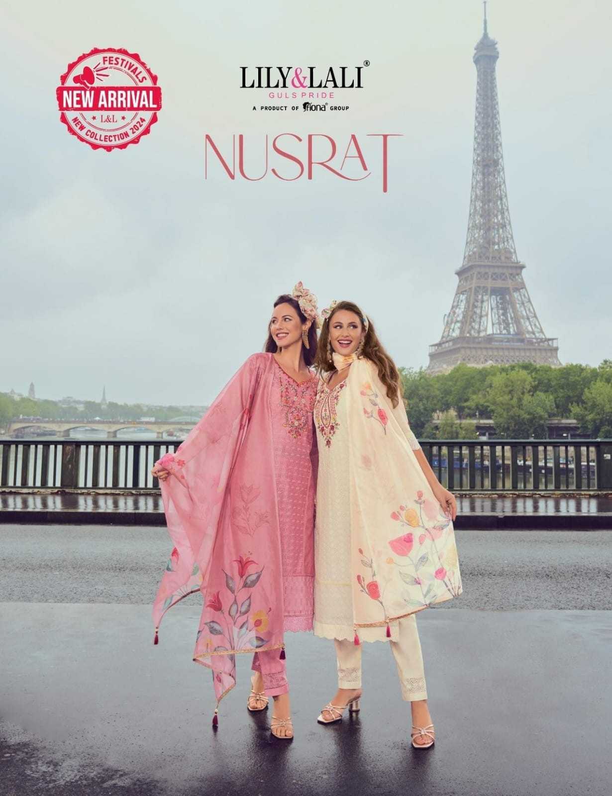lily & lali nusrat readymade chanderi handwork party wear suits for women
