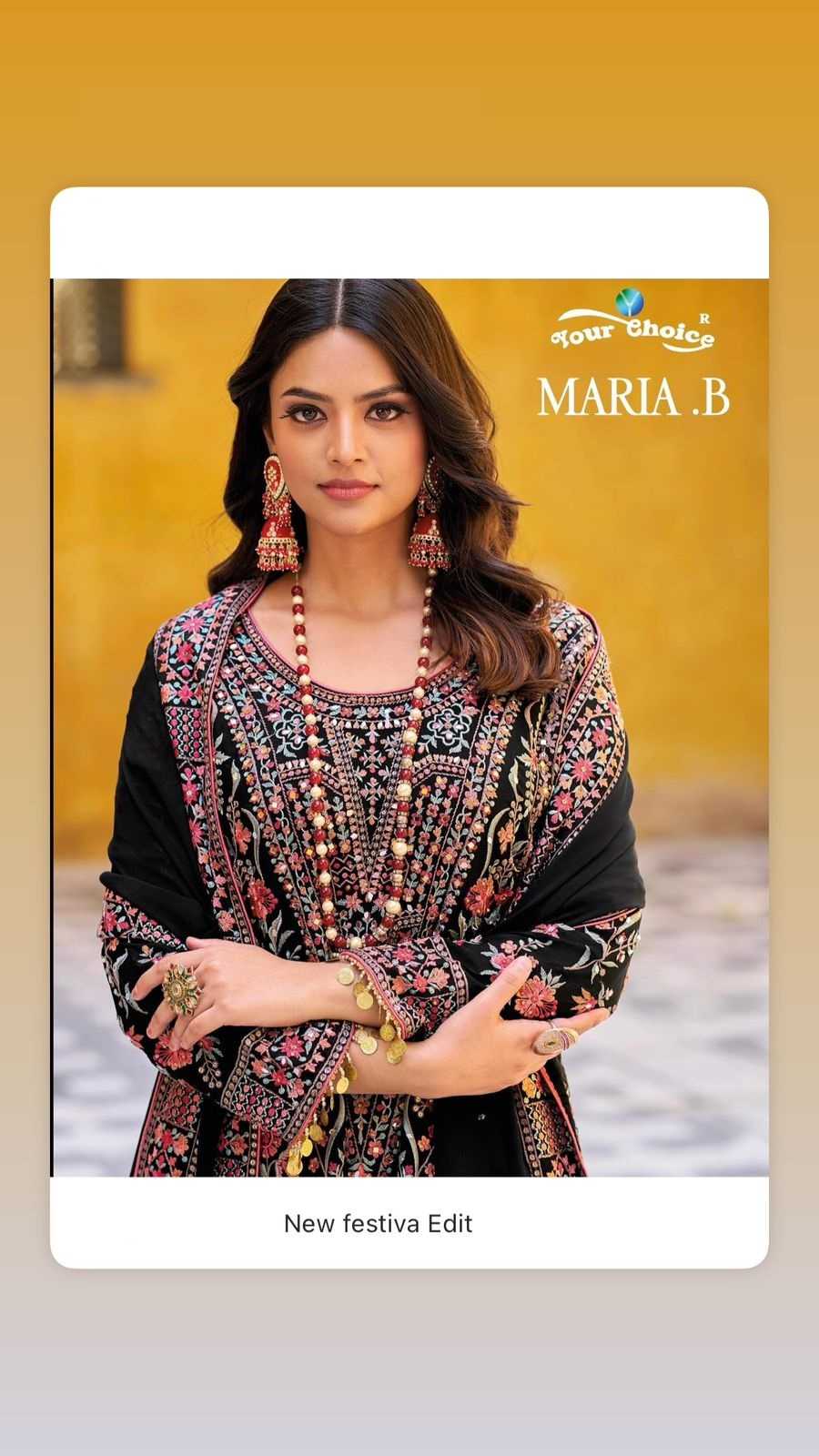maria b by your choice pure chinon fullstitch Indian Pakistani dress
