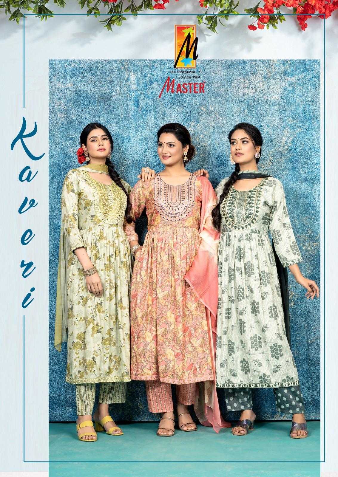 master kaveri capsule print full stitch casual churidar salwar kameez 