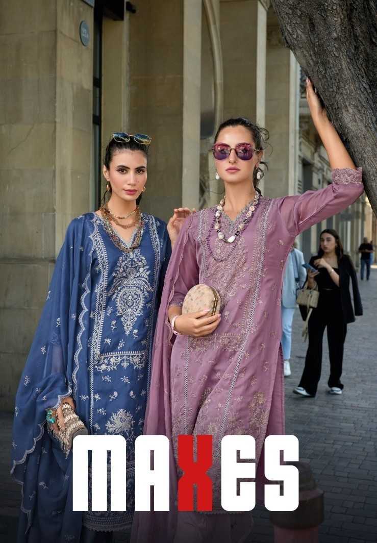 maxes by zaveri emboidery work organza readymade original pakistani suits